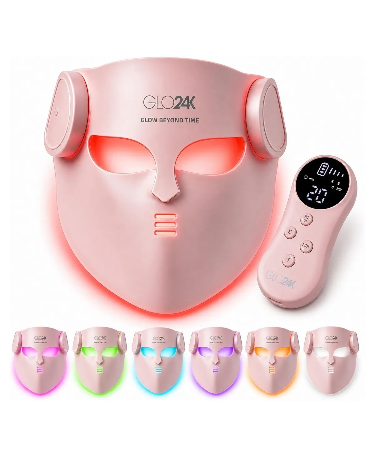 GLO24K 4D Wireless 7-Color Photon Rejuvenation Led Mask Dual Nir by Glo24k