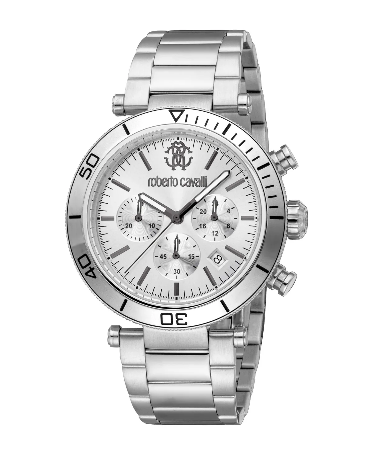 Roberto Cavalli Quartz Chronograph Ritmo Stainless Steel Bracelet Watch, 43mm by Roberto Cavalli