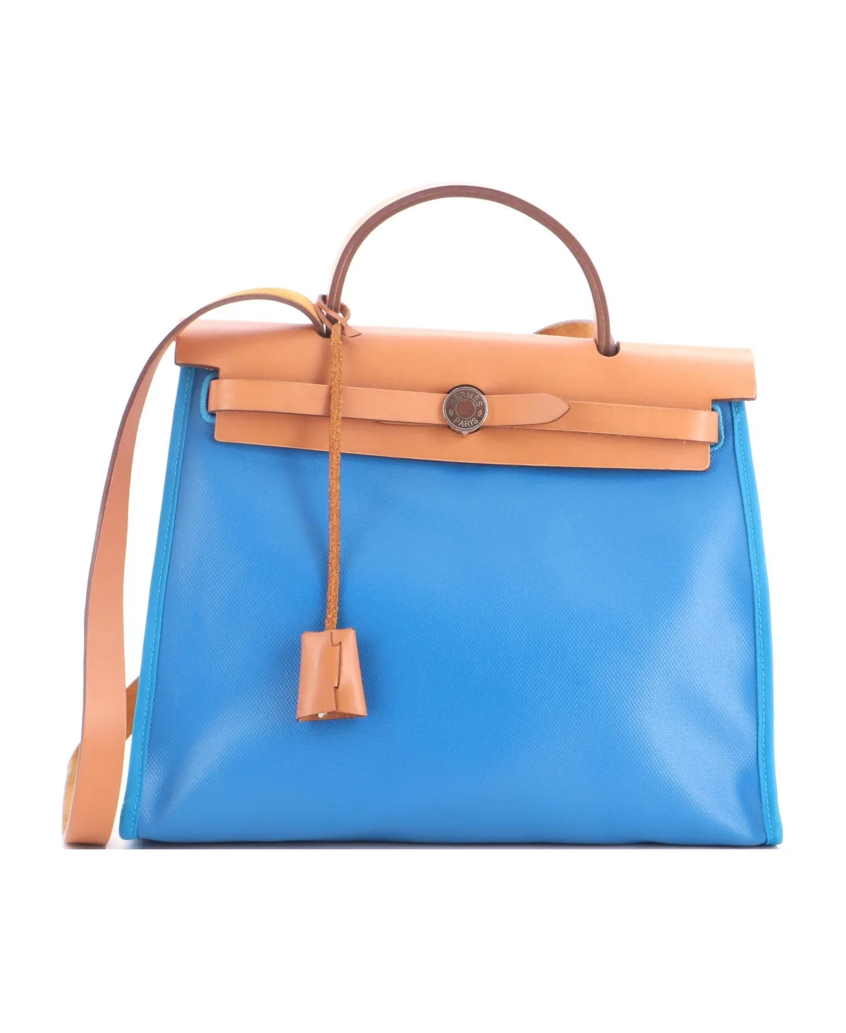 Pre-Owned Hermes 31 Herbag Zip Berline Vache Canvas and Leather by Hermes