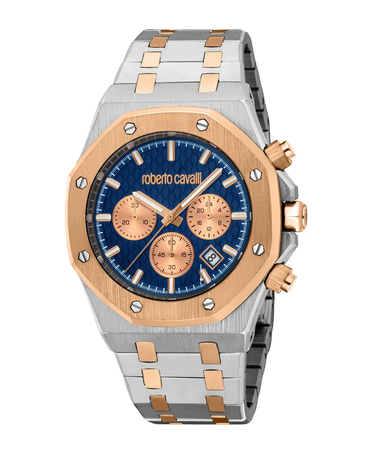 Roberto Cavalli Quartz Two-Tone and Rose Gold Stainless Steel Bracelet Watch by Roberto Cavalli
