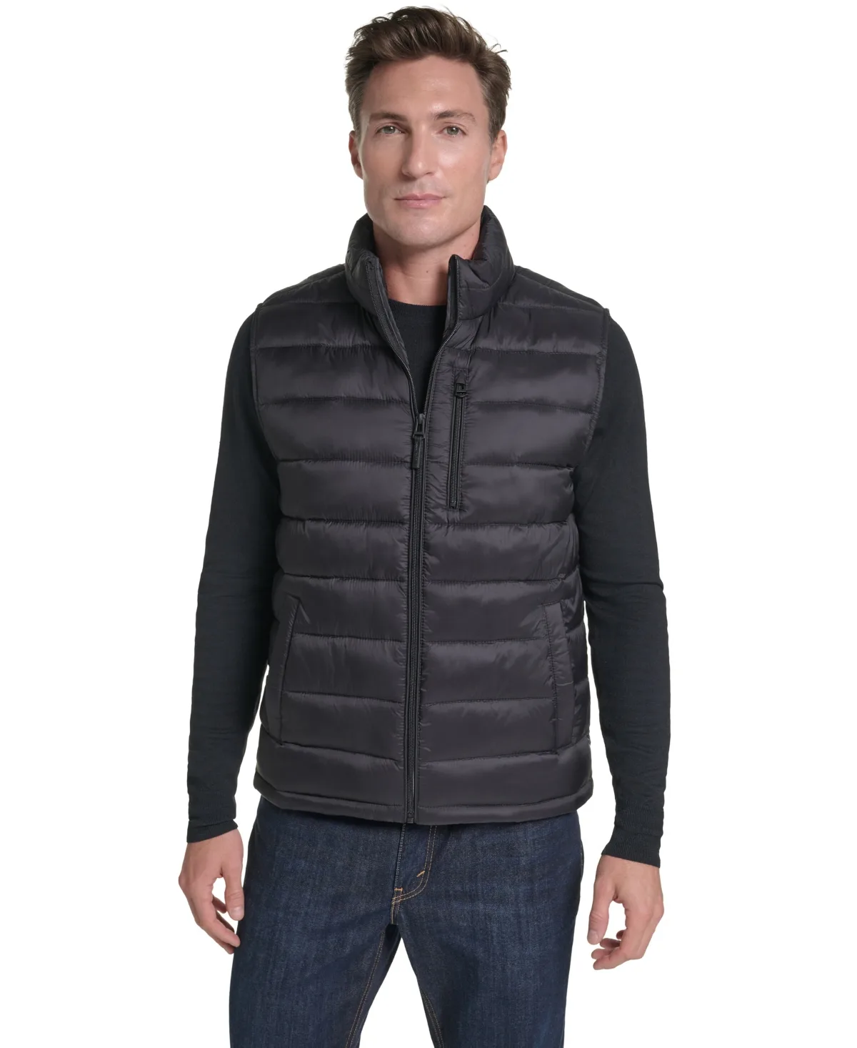 Channel-Quilted Puffer Vest
