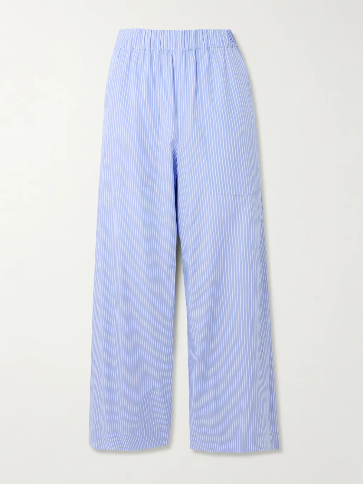 - Arden Pinstriped Cotton-poplin Wide-leg Pants -