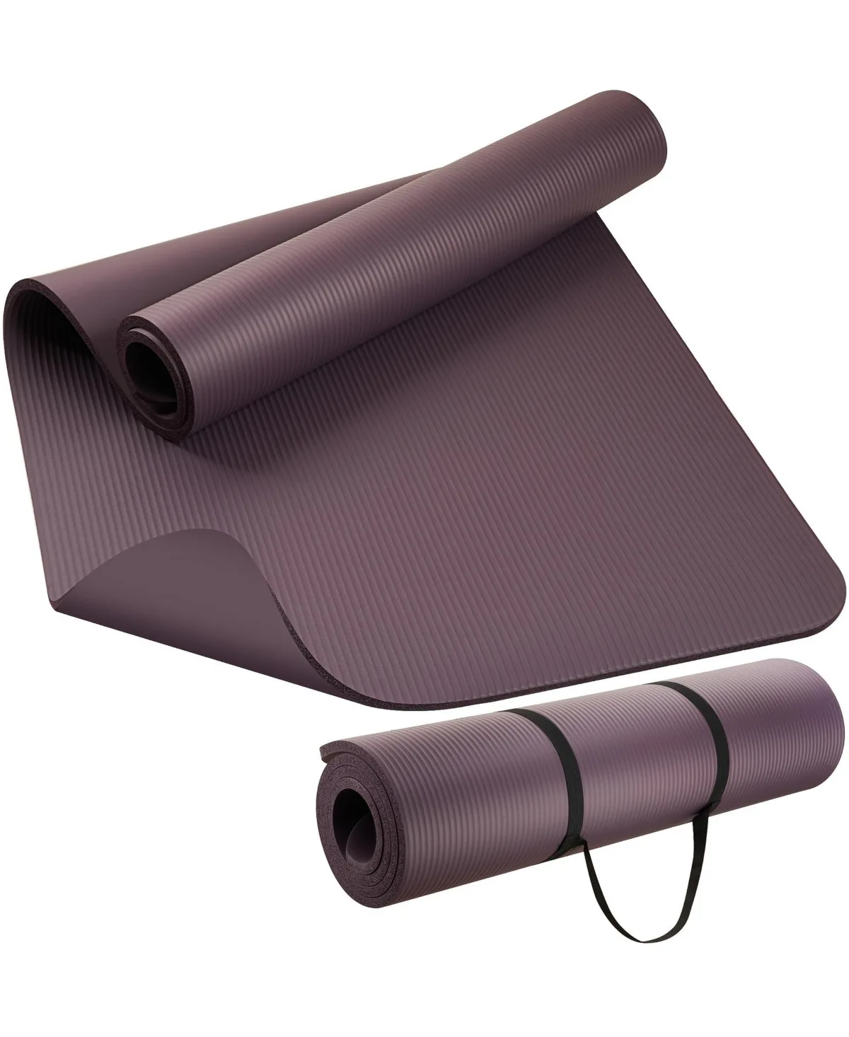 Extra Thick Nbr Yoga Mat Non Slip Comfortable Cushioning with Carry Strap by Sportneer