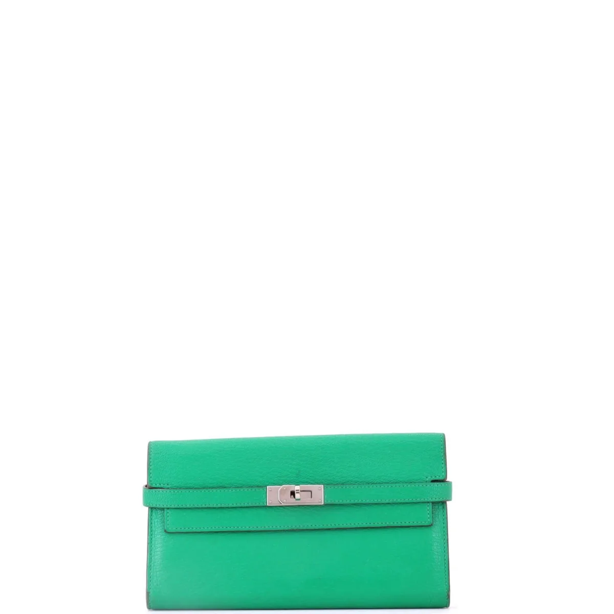 Pre-Owned Hermes Kelly Leather Long Wallet by Hermes