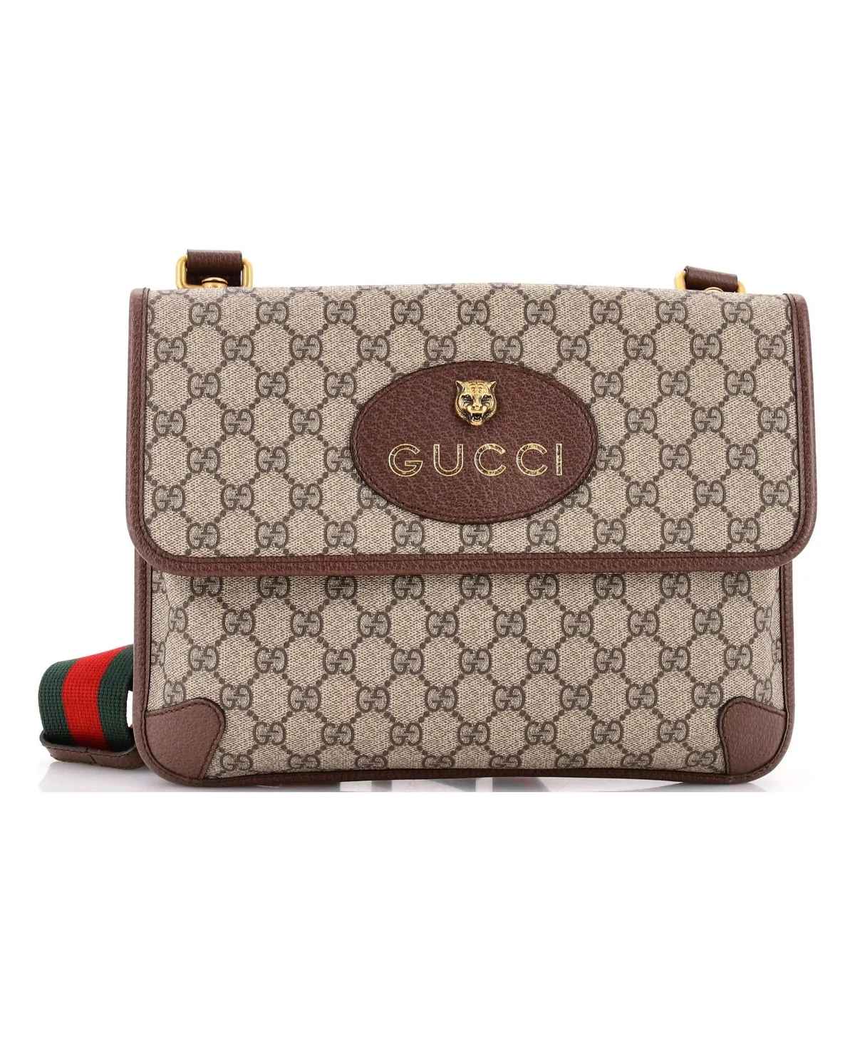 Pre-Owned Gucci Medium Neo Vintage Flap Messenger Gg Coated Canvas