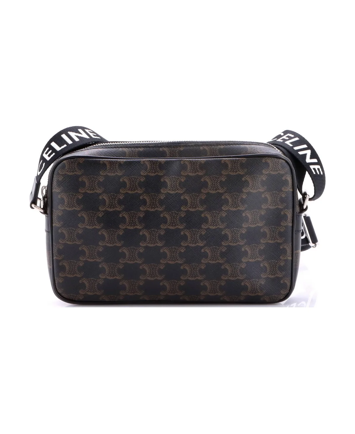 Pre-Owned Medium Messenger Bag Triomphe Coated Canvas by Celine