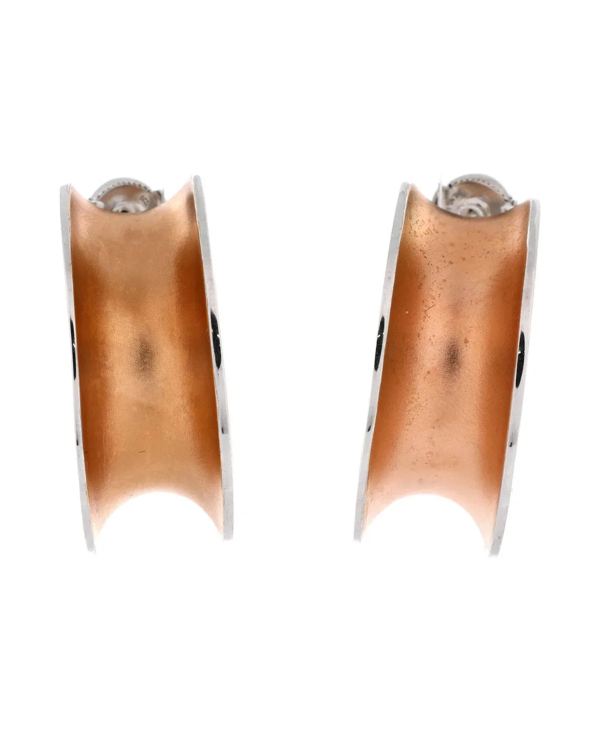 Pre-Owned Two-Tone Reponse Hoop Earrings by Hermes