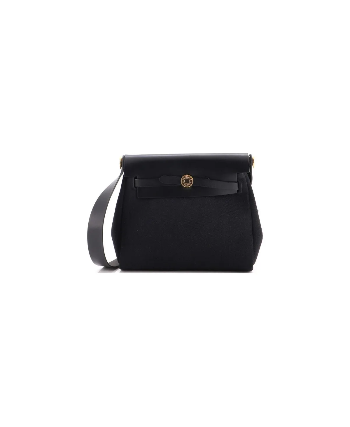 Pre-Owned 20 Herbag Zip Toile and Leather by Hermes