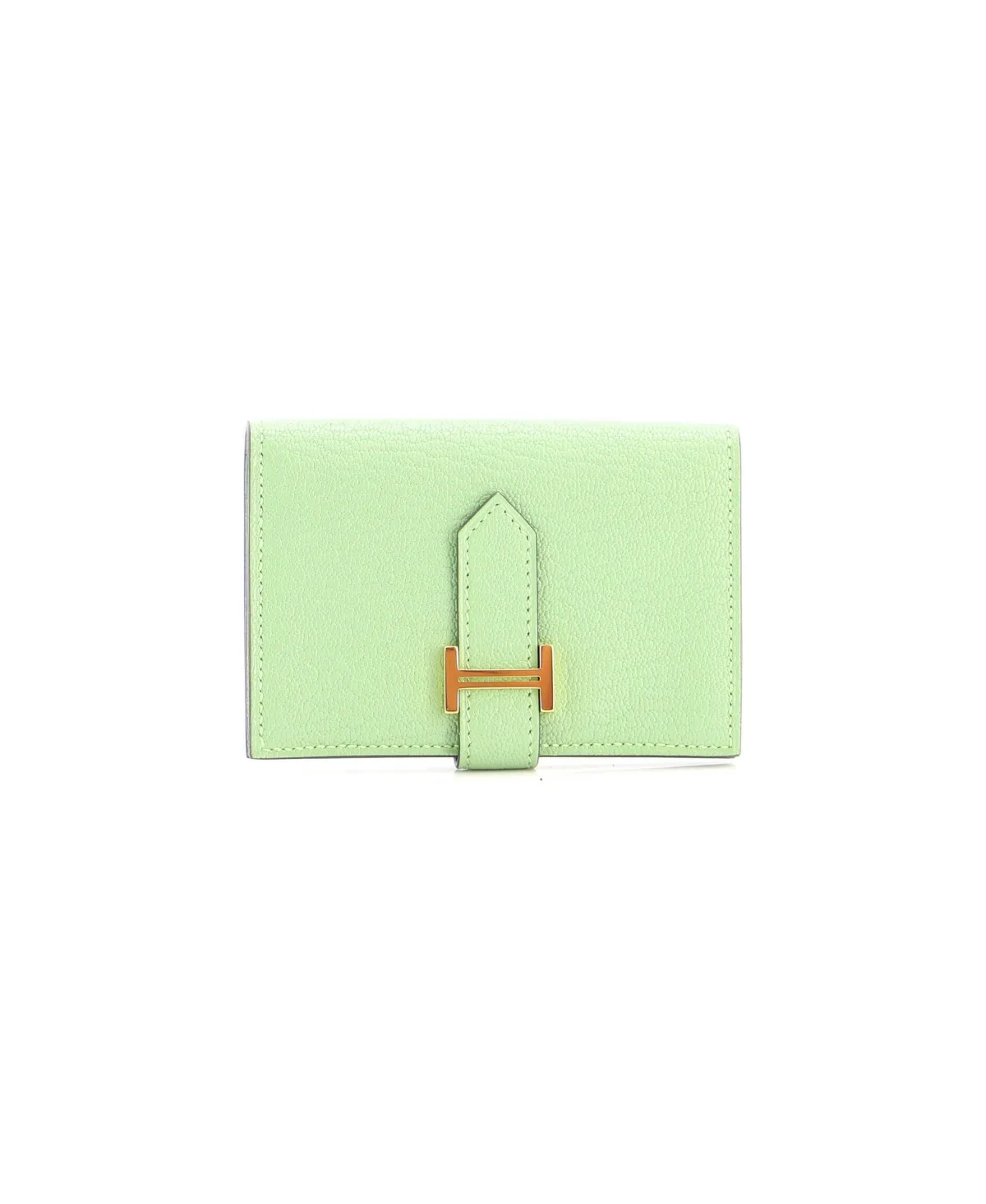 Pre-Owned Compact Trifold Bearn Wallet Chevre Mysore by Hermes