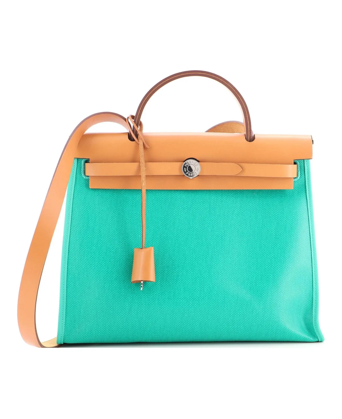 Pre-Owned 31 Herbag Zip Berline Vache Canvas and Leather by Hermes