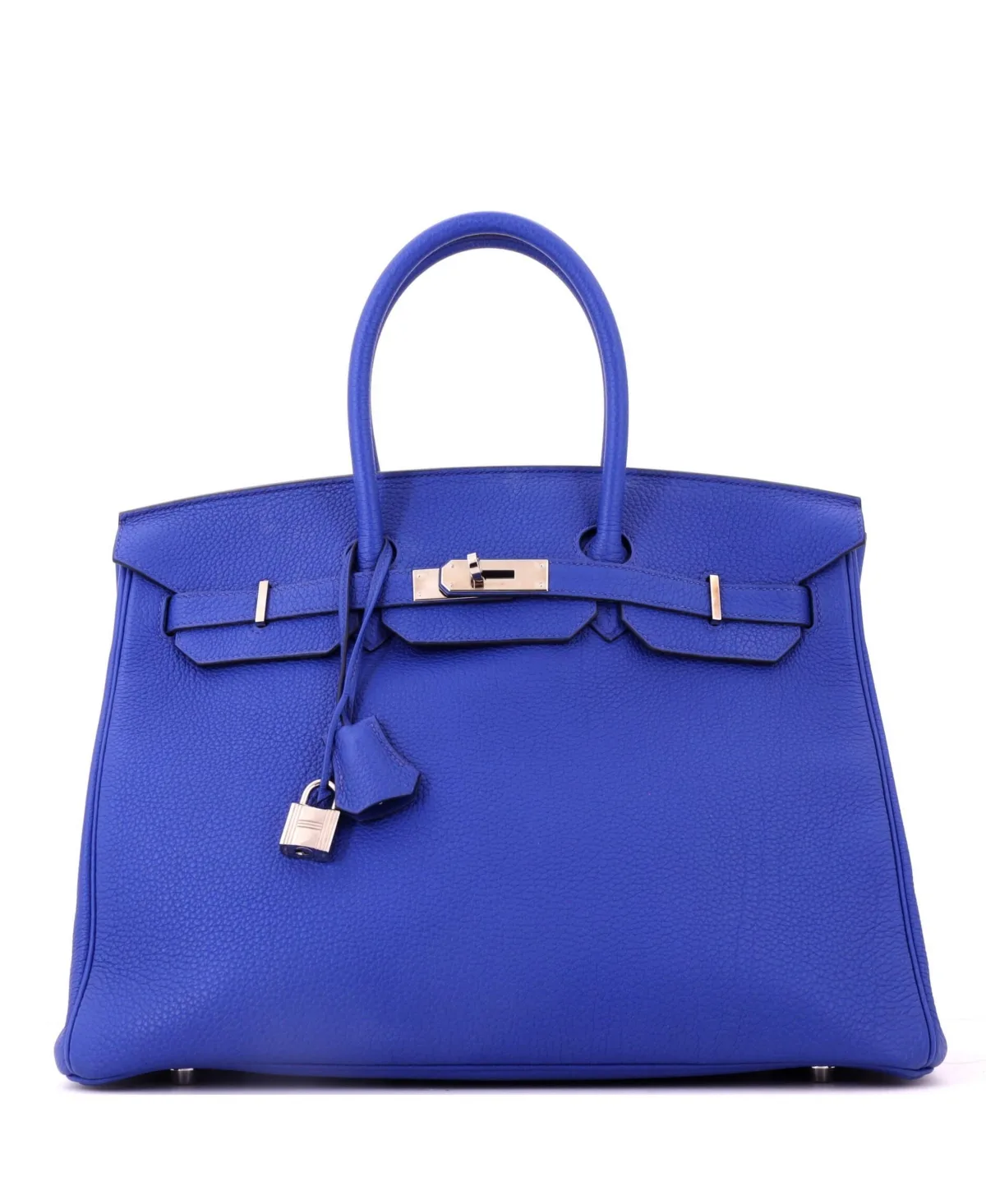 Pre-Owned Birkin 35 Handbag Blue Togo with Palladium Hardware