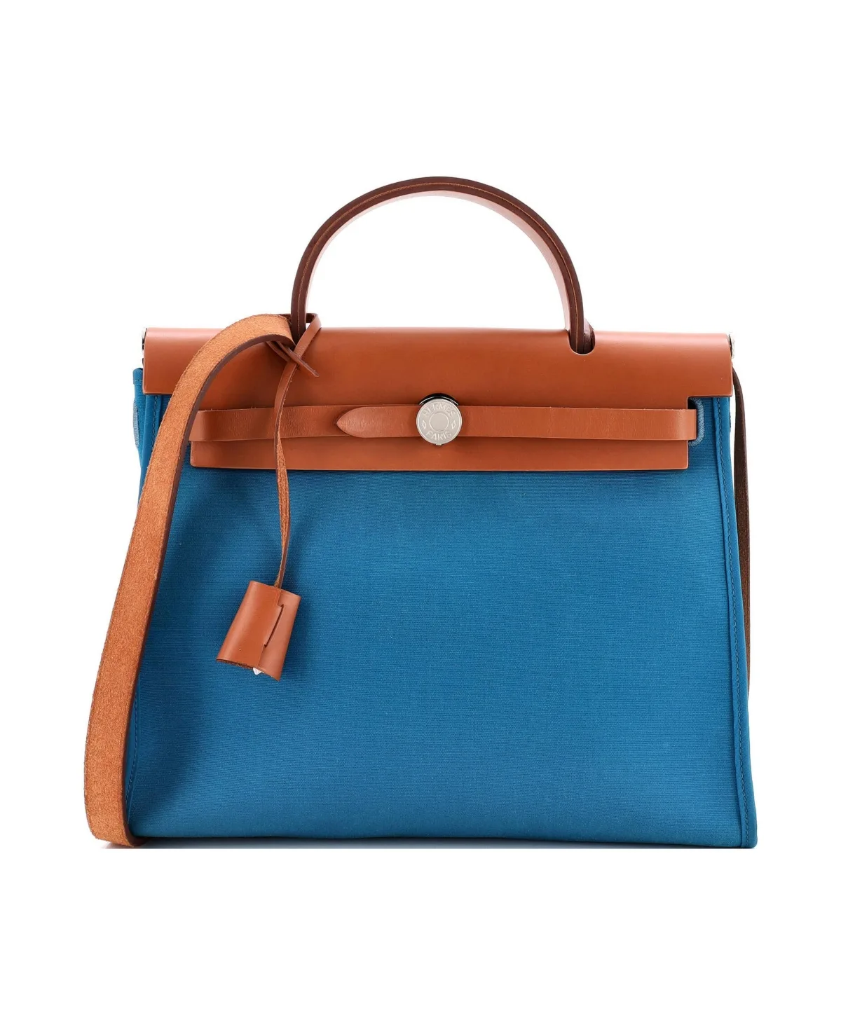 Pre-Owned Hermes 31 Herbag Zip Leather and Toile by Hermes