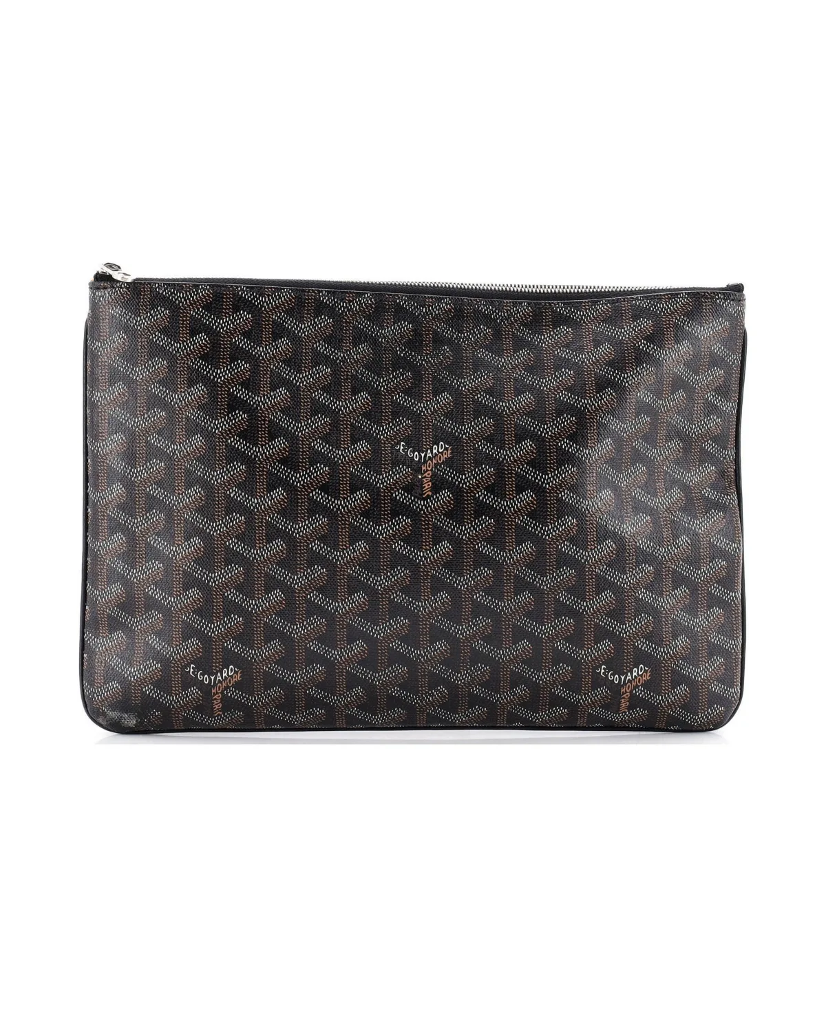 Pre-Owned mm Senat Coated Canvas Zip Pouch, 11.5 W x 8 H x 0.5 D
