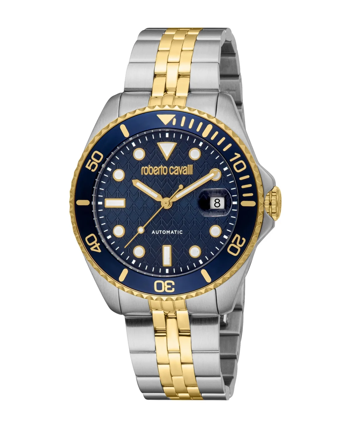 Quartz Two Tone Stainless Steel Bracelet Watch by Roberto Cavalli
