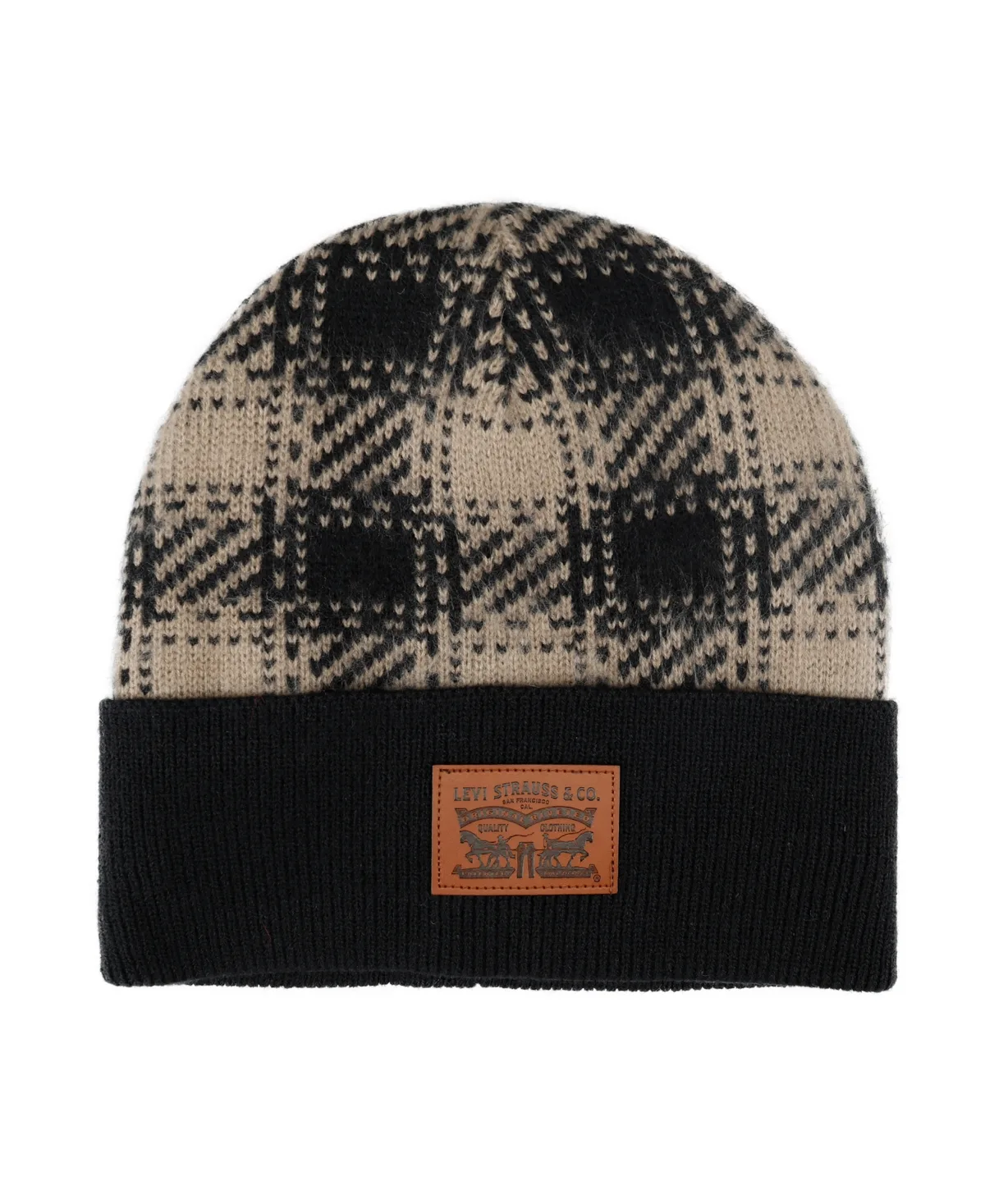 Brushed Plaid Sherpa Beanie by Levi's