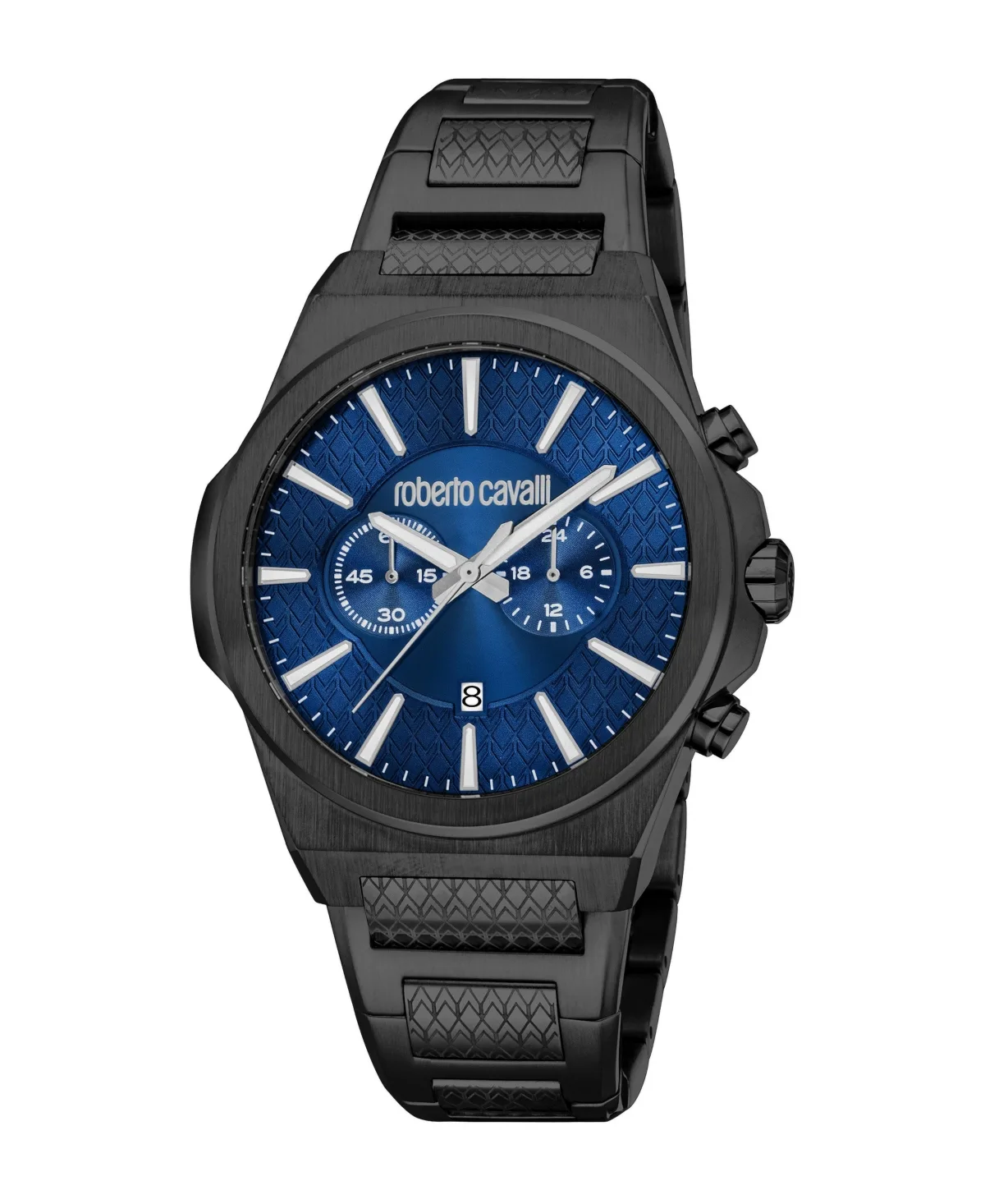 Quartz Black Stainless Steel Bracelet Watch, 44mm by Roberto Cavalli