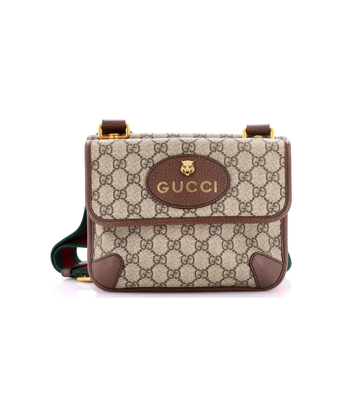 Pre-Owned Gucci Small Neo Vintage Flap Messenger Gg Coated Canvas