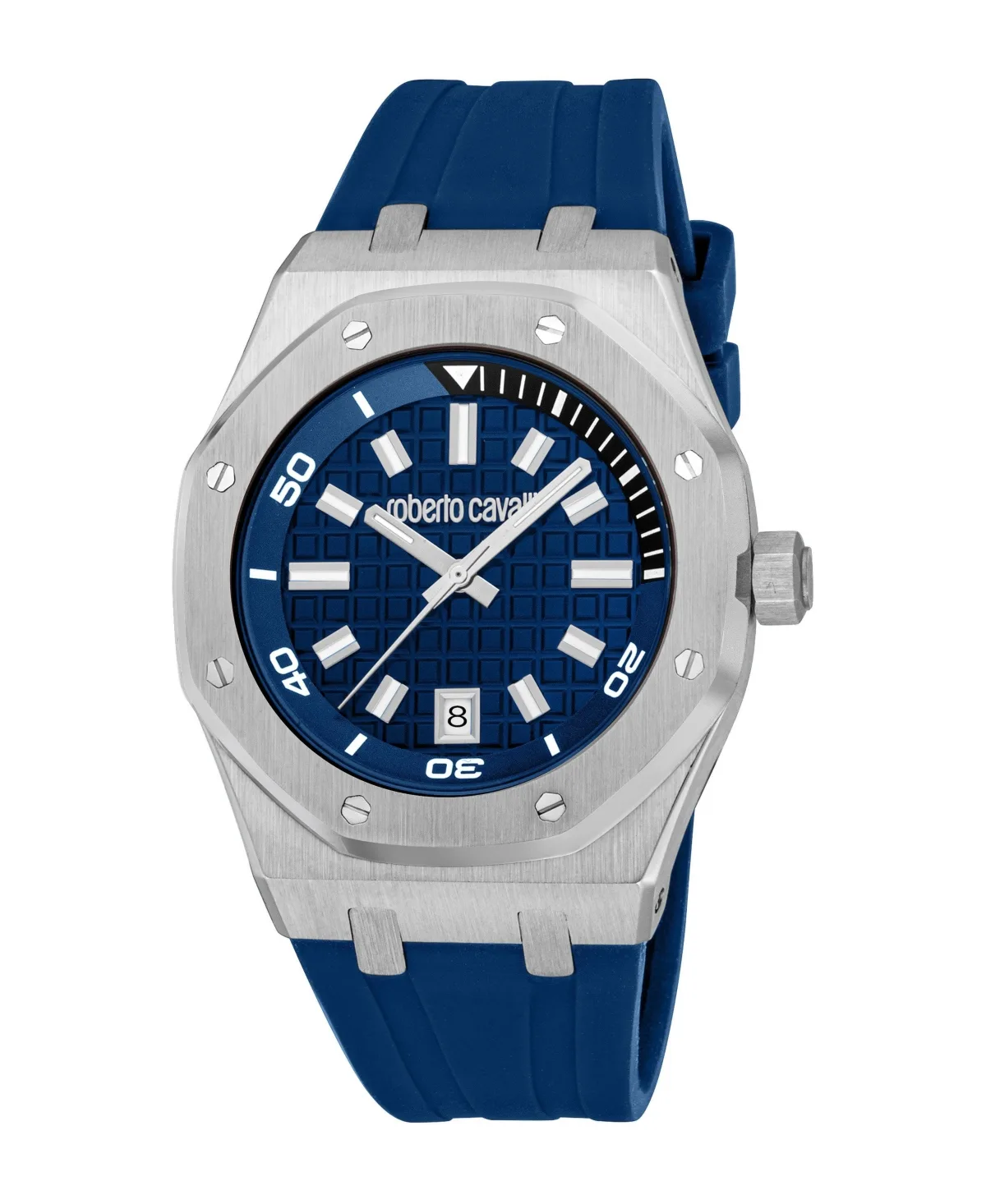 Quartz Sport Water-Resistant Silicone Strap Watch, 42mm by Roberto Cavalli