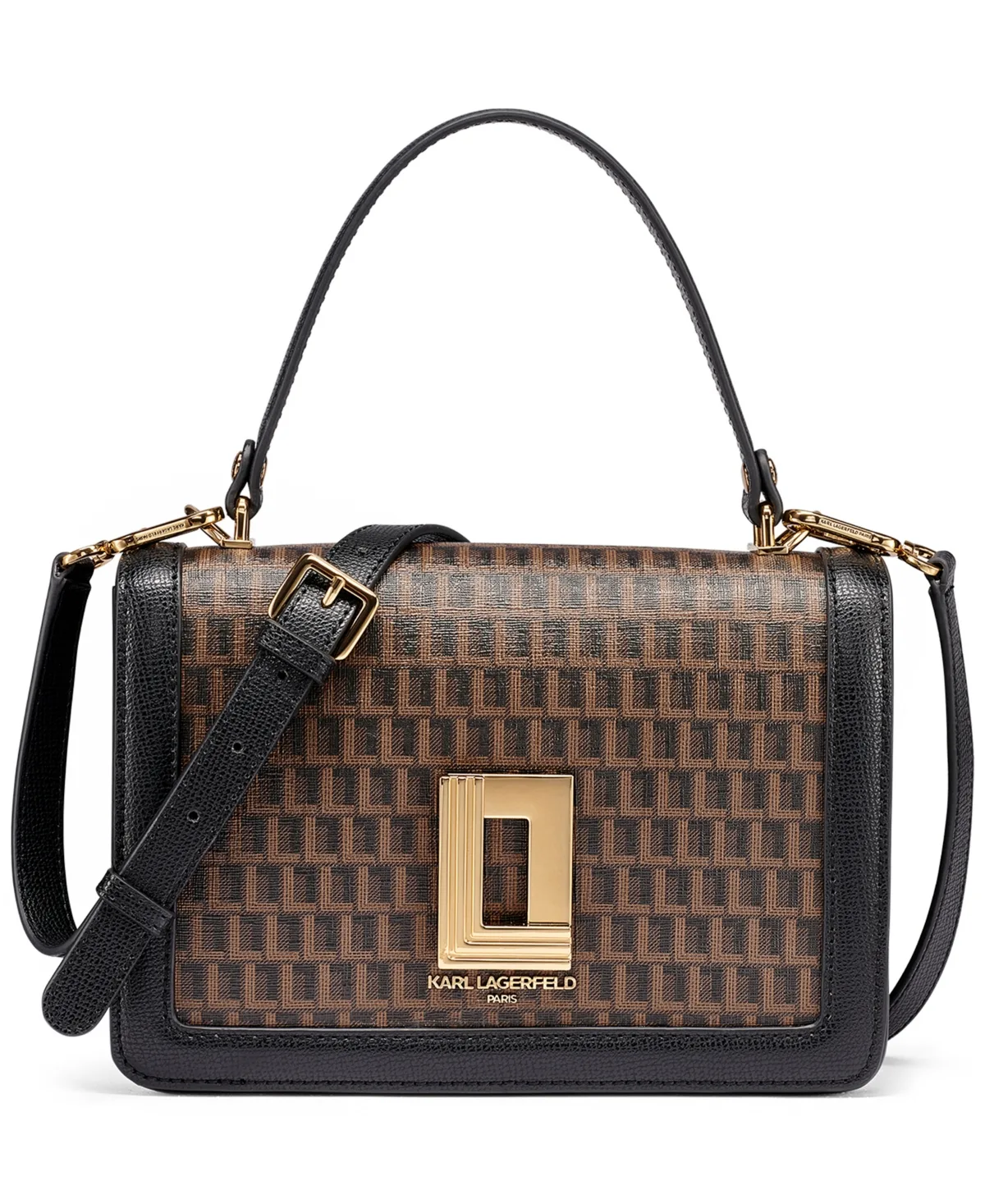 Simone Monogram Rhinestone Bow Satchel by Karl Lagerfeld