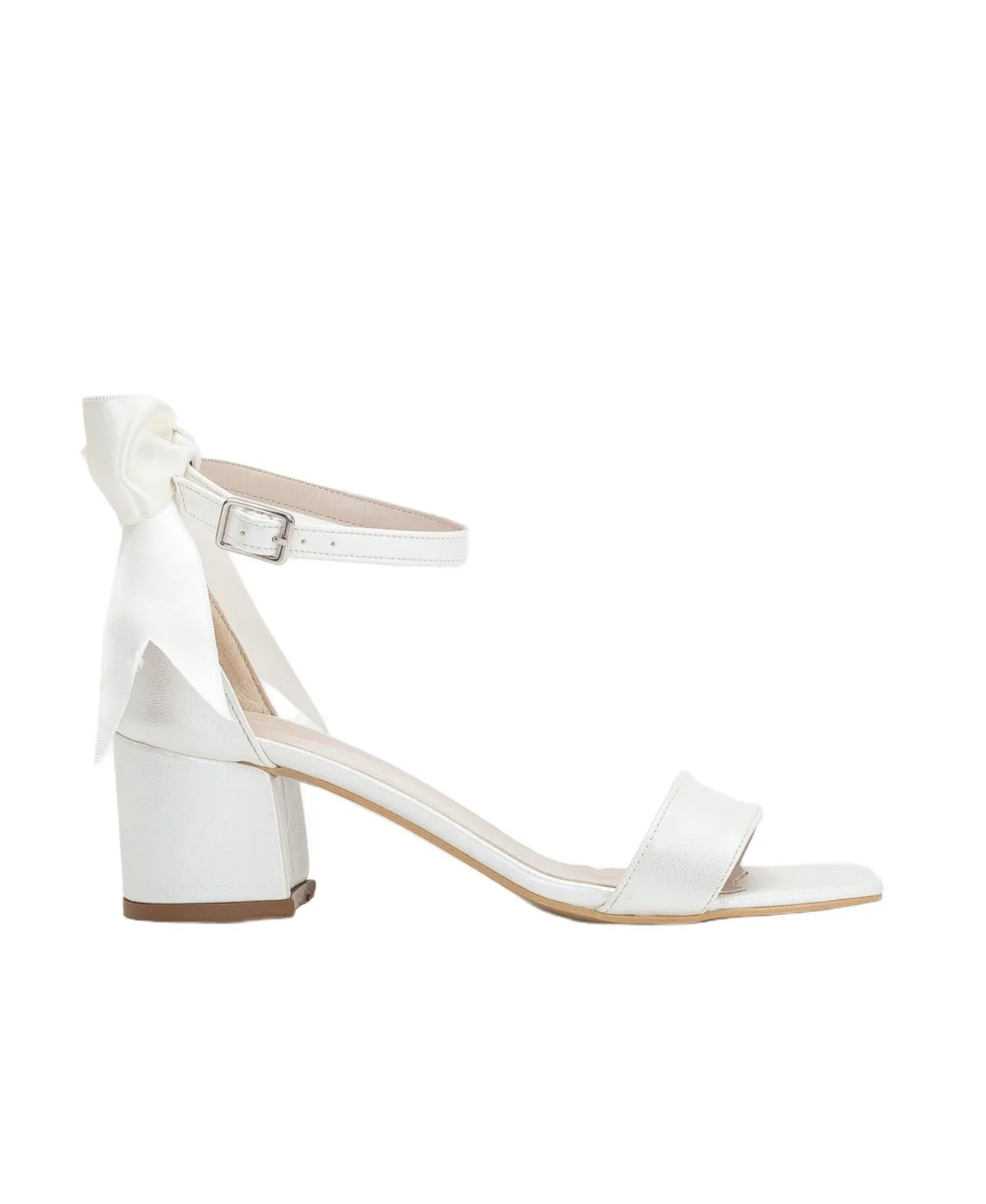 Rochelle Ivory Bridal Sandals with Ribbon by Forever & Always Shoes