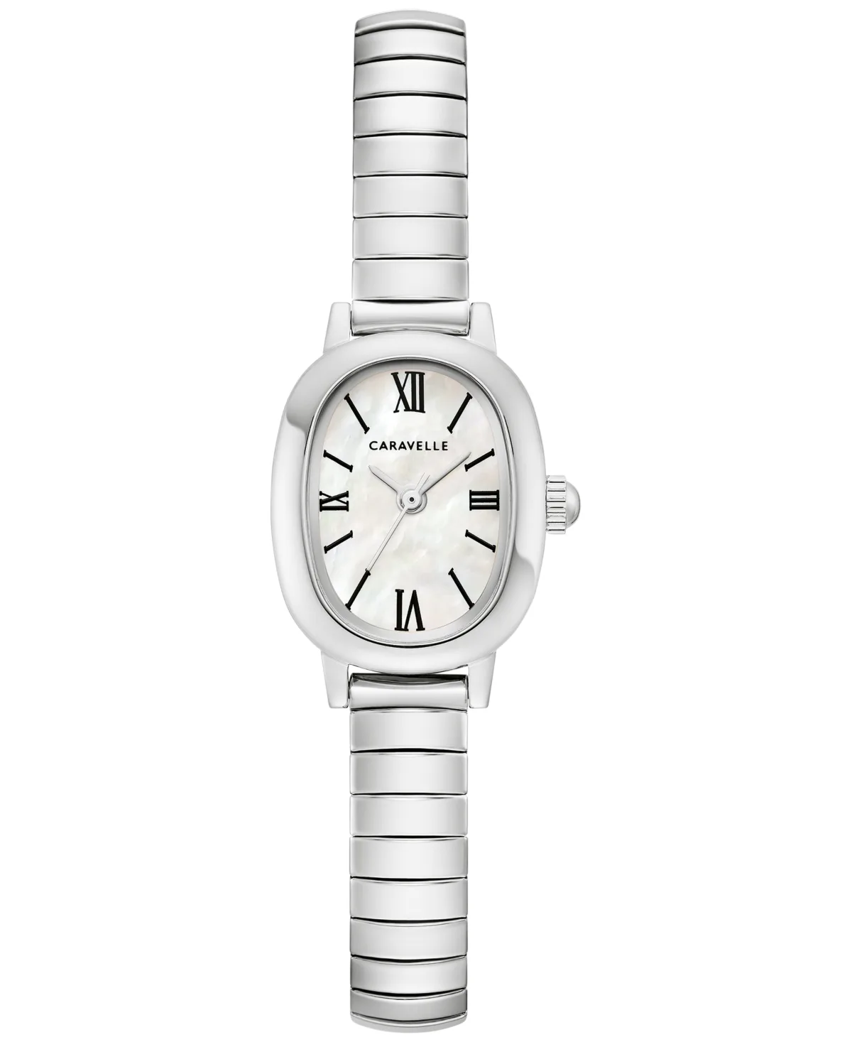 Quartz Analog Classic Silver-Tone Stainless Steel Watch 18.5mm by Caravelle
