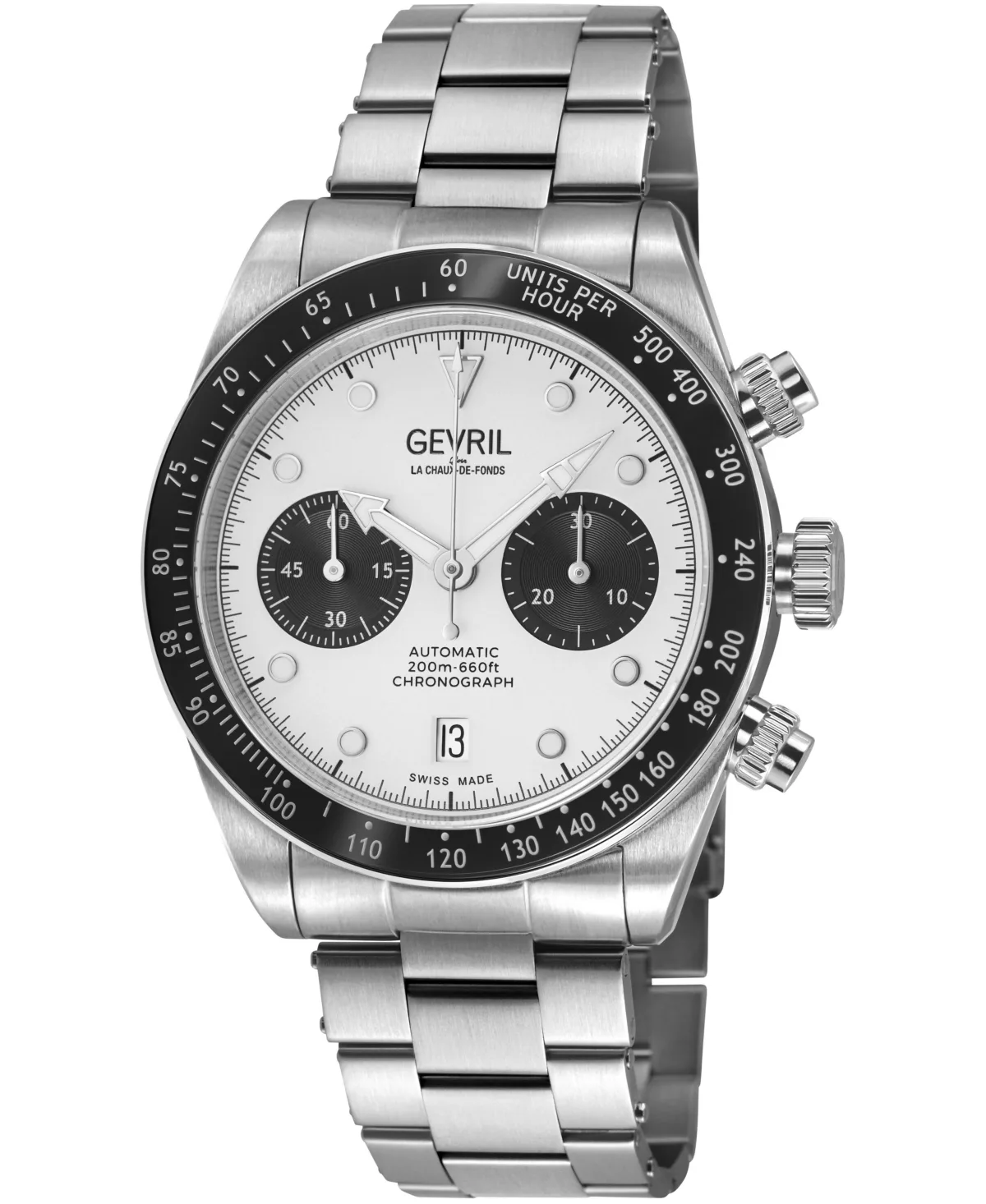 Barclay Swiss Automatic 316L Stainless Steel Bracelet Watch by Gevril