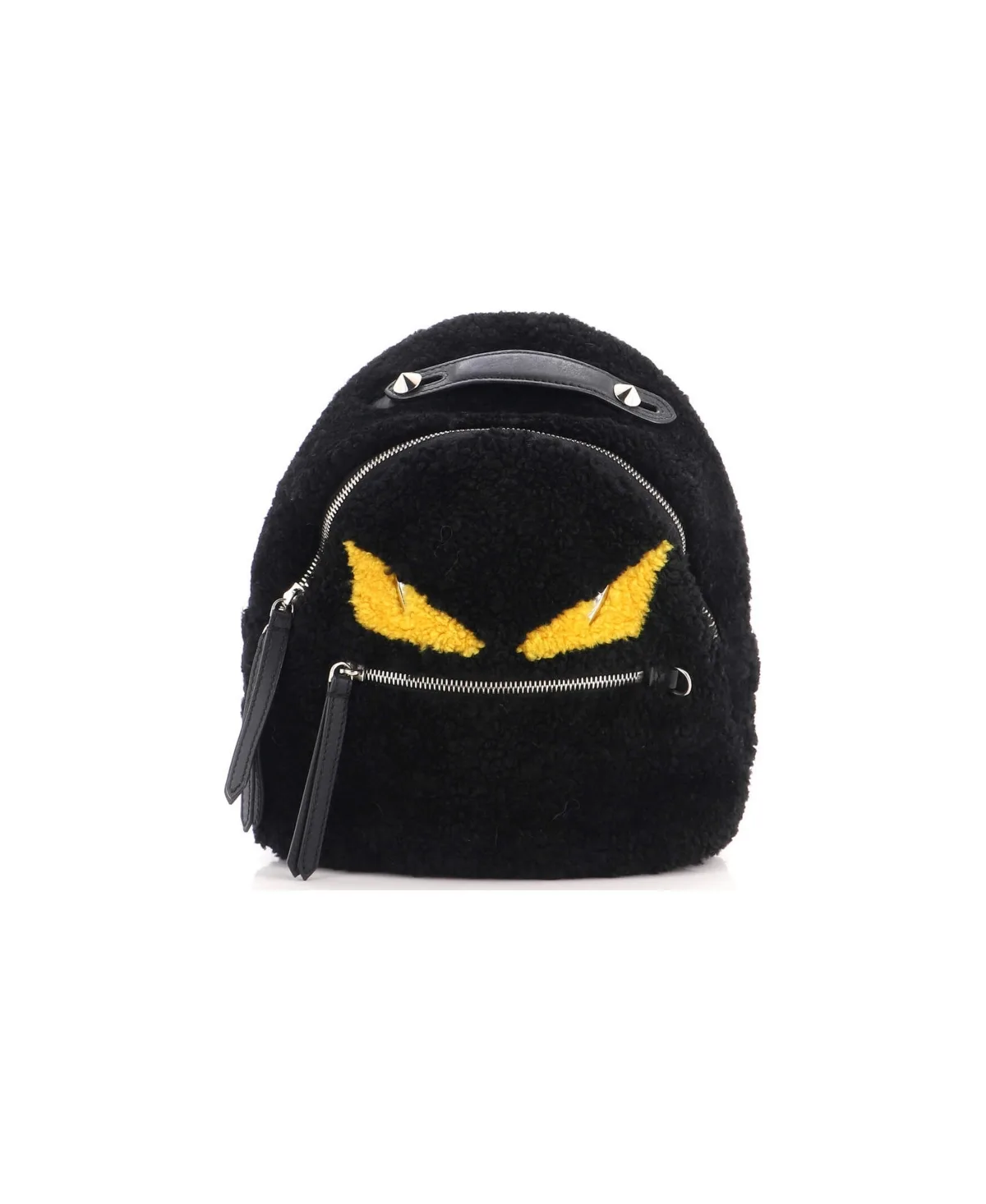 Pre-Owned Fendi Mini Monster Backpack Shearling