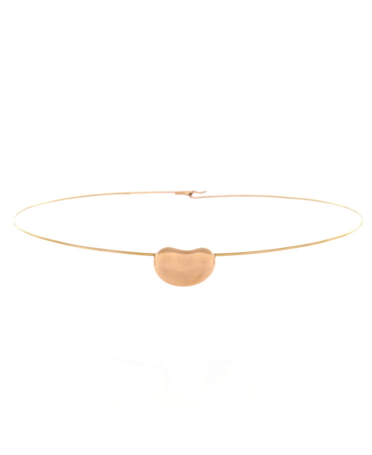 Pre-Owned Tiffany and Co Elsa Peretti Bean Wire Choker Necklace - 18k Rose Gold by Tiffany & Co.