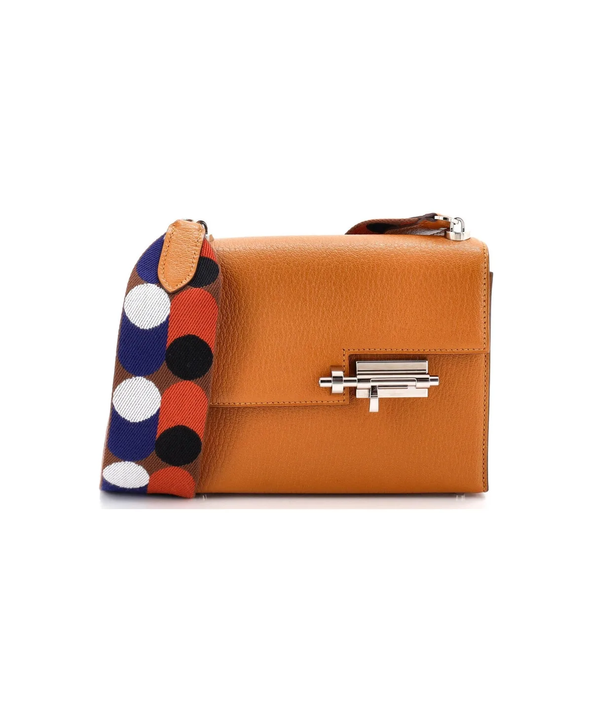 Pre-Owned Hermes Mini Verrou Bag Chevre Mysore and Canvas by Hermes