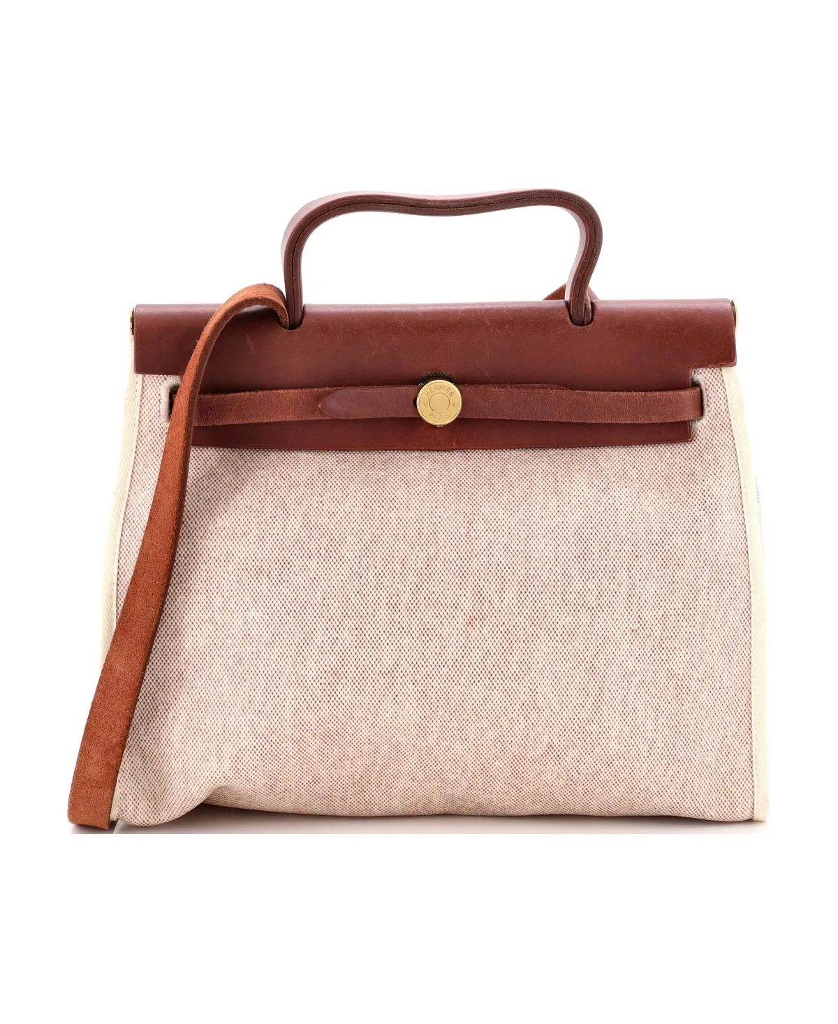 Pre-Owned Hermes Pm Herbag Toile and Leather by Hermes