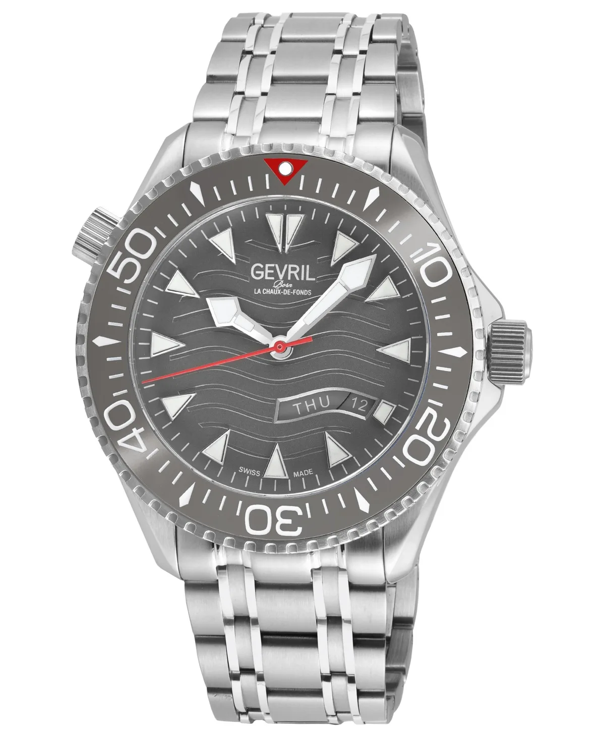 Hudson Yards Swiss Automatic 316L Stainless Steel Bracelet Watch by Gevril