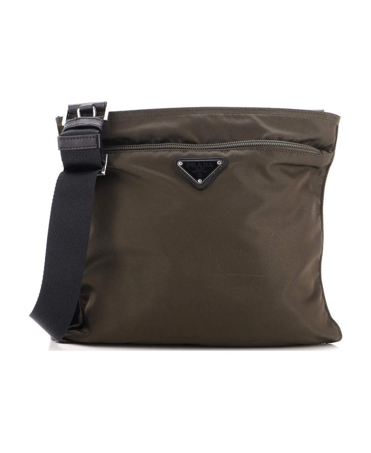 Pre-Owned Medium Front Pocket Messenger Bag Tessuto by Prada