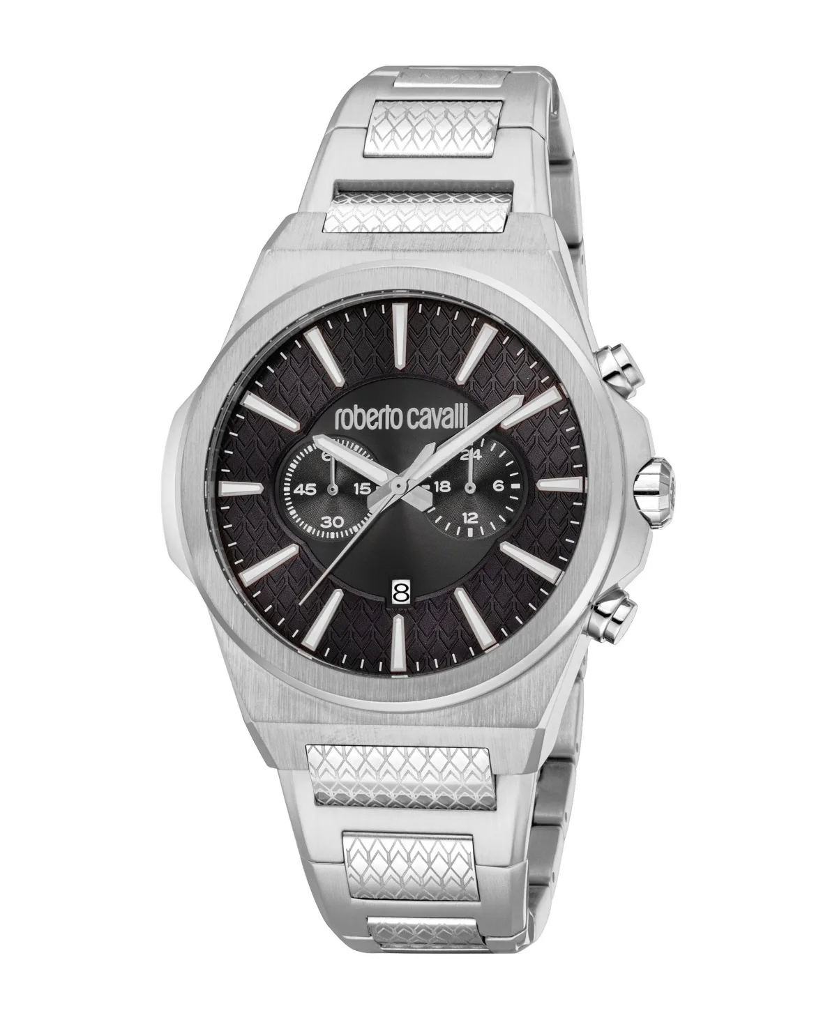 Quartz Water-Resistant Silver Stainless Steel Bracelet Watch by Roberto Cavalli