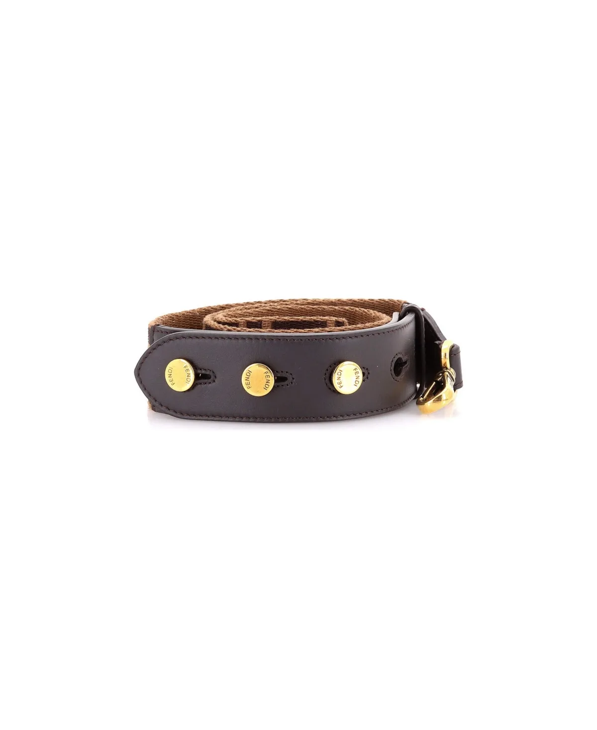 Pre-Owned Strap You Adjustable Gold-Tone Hardware Shoulder Strap by FENDI
