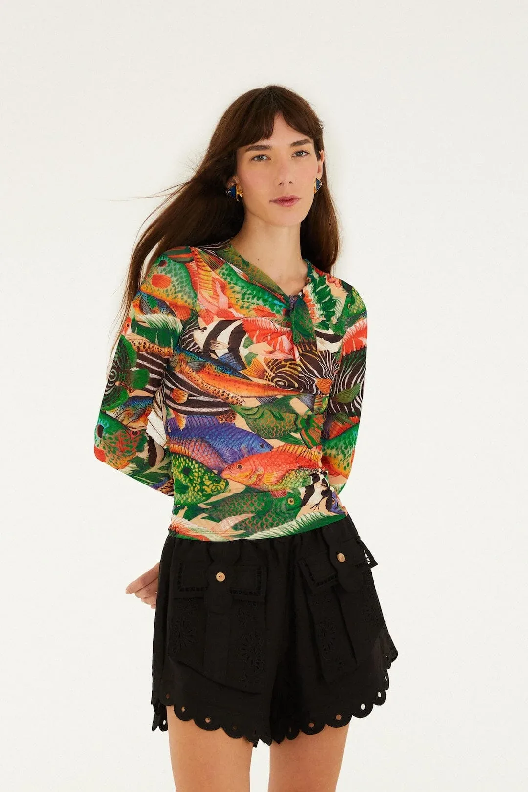 Fish Sea Tule Blouse