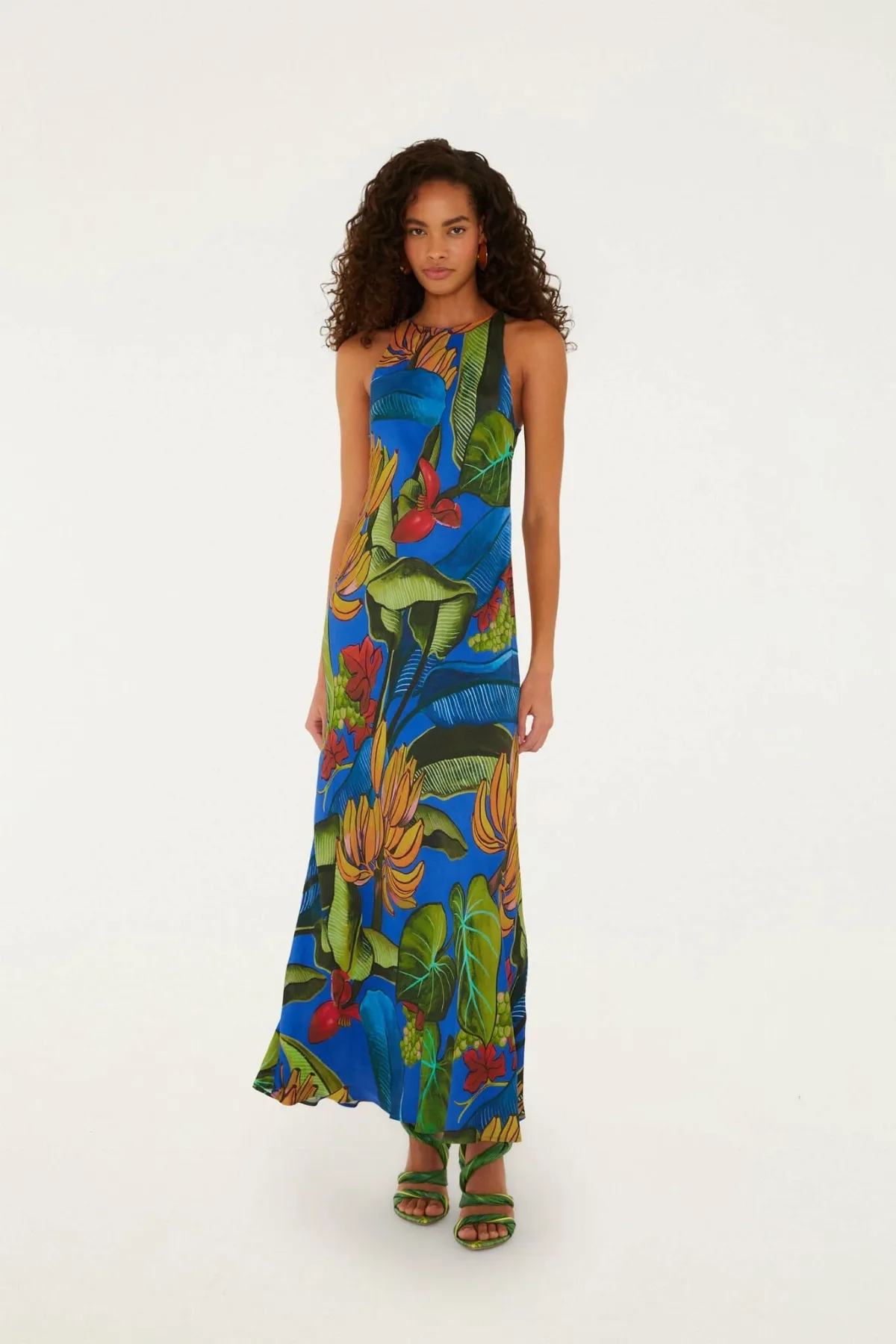 Banana Grapes Sleeveless Maxi Dress
