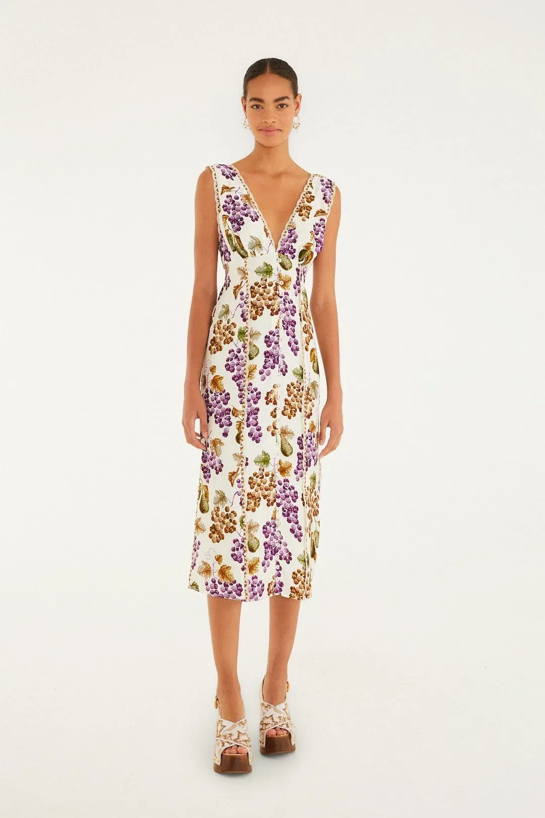 Grape Garden Midi Dress