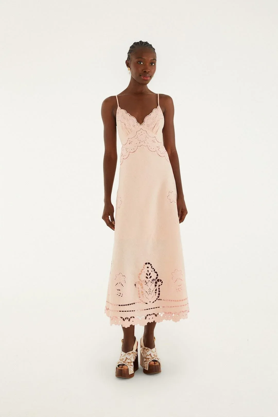 Richelieu Euroflax Premium Linen Slip Midi Dress