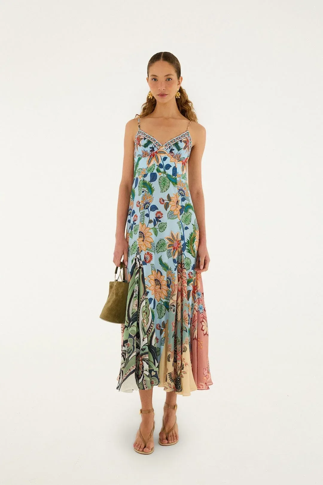 Floral Delhi Sleeveless Maxi Dress