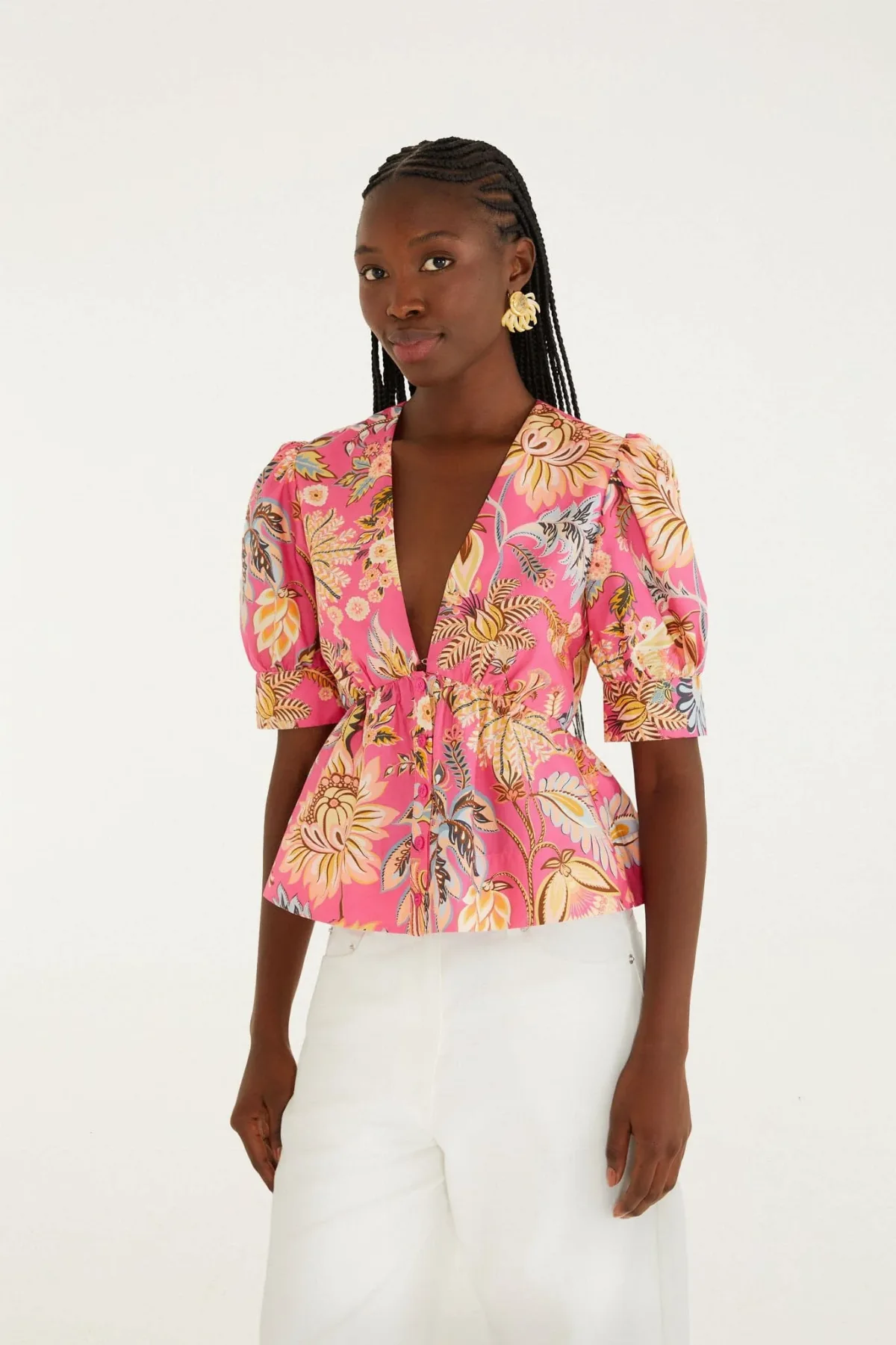 Ligia Floral Puff Sleeve Blouse