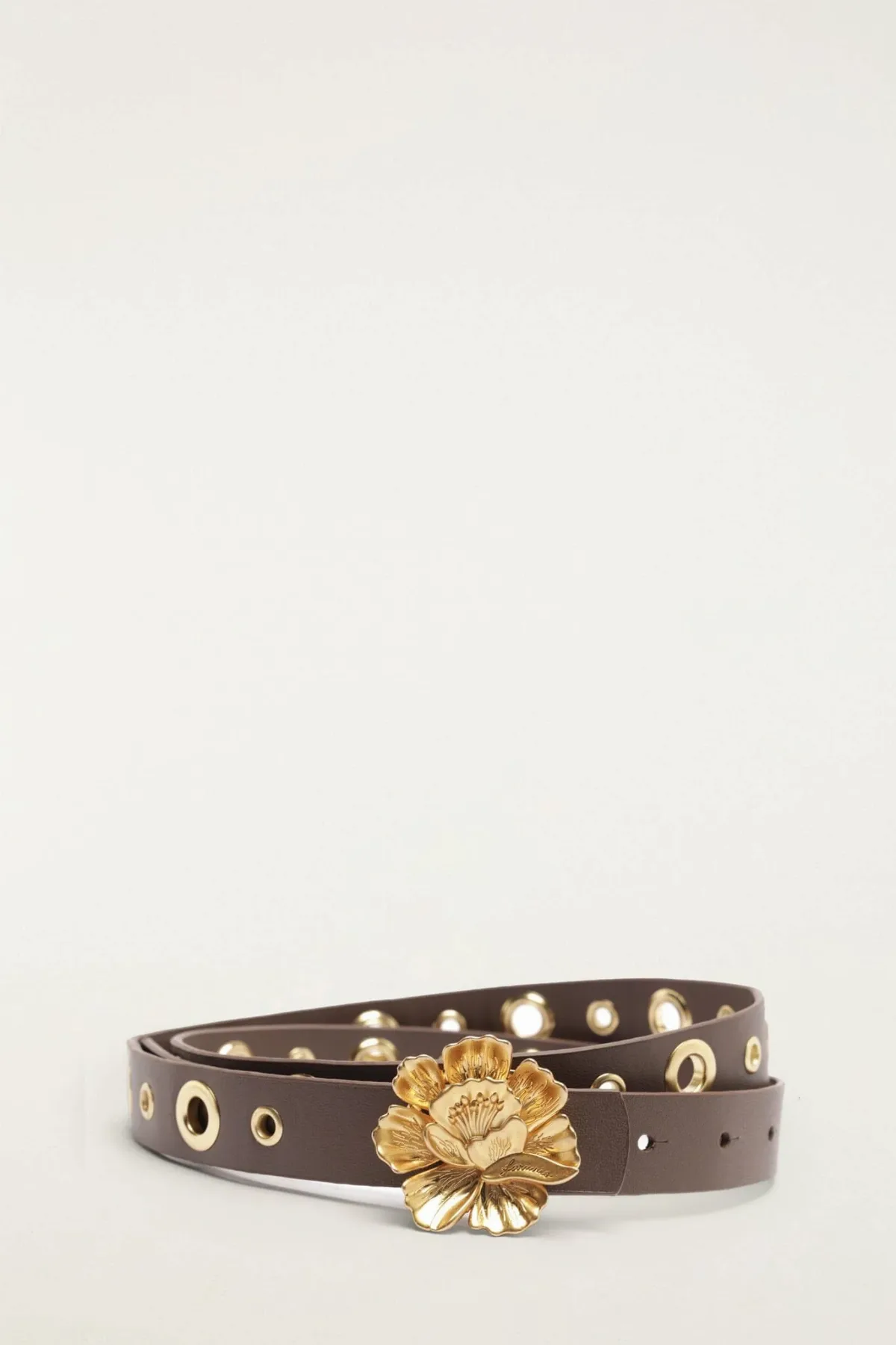 Brown Golden Studded Belt by FARM Rio
