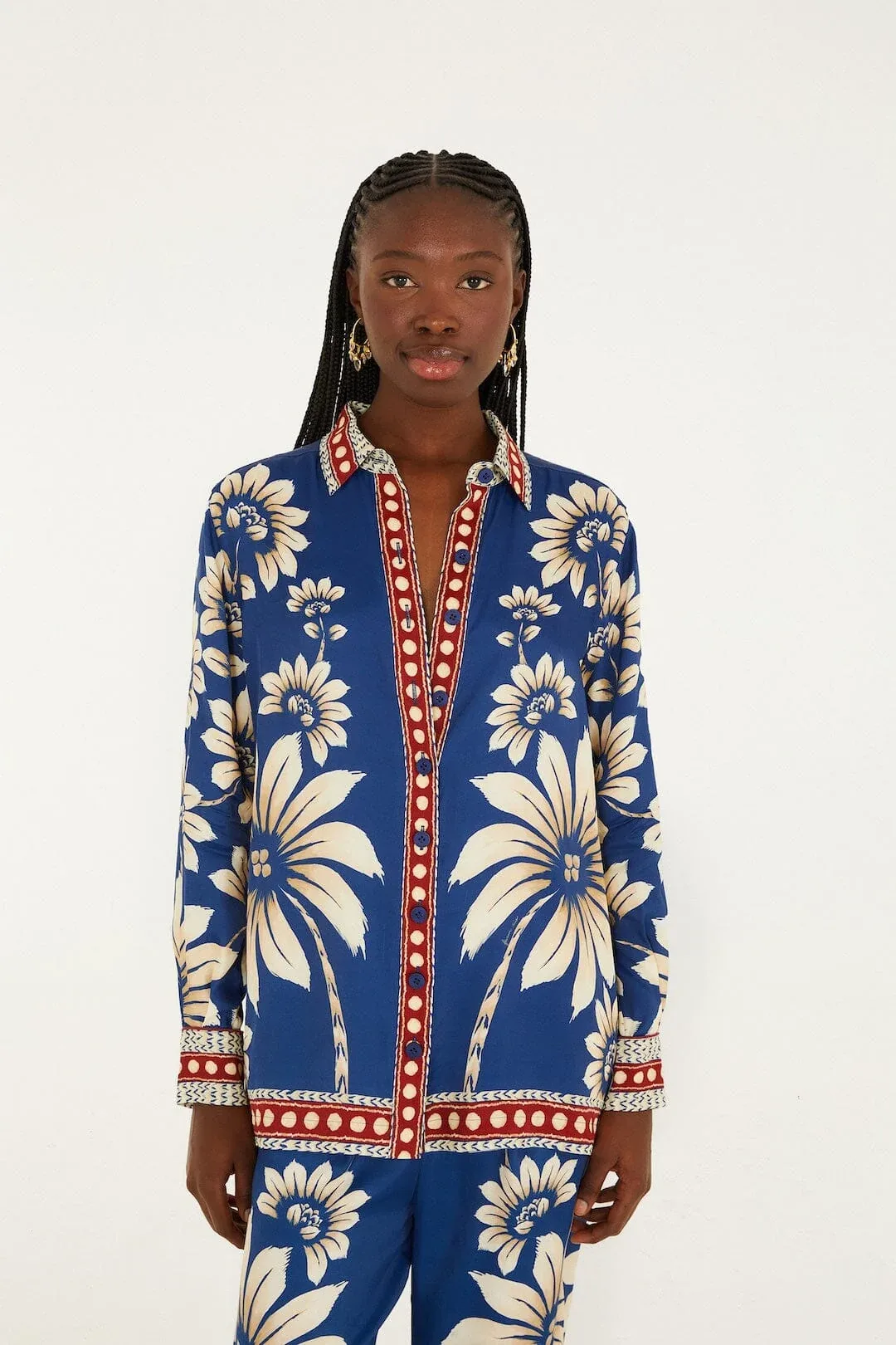 Luna Collared Pajama Shirt