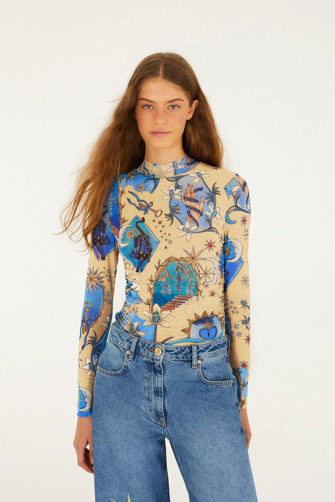 Mystical Long Sleeve Tulle Blouse