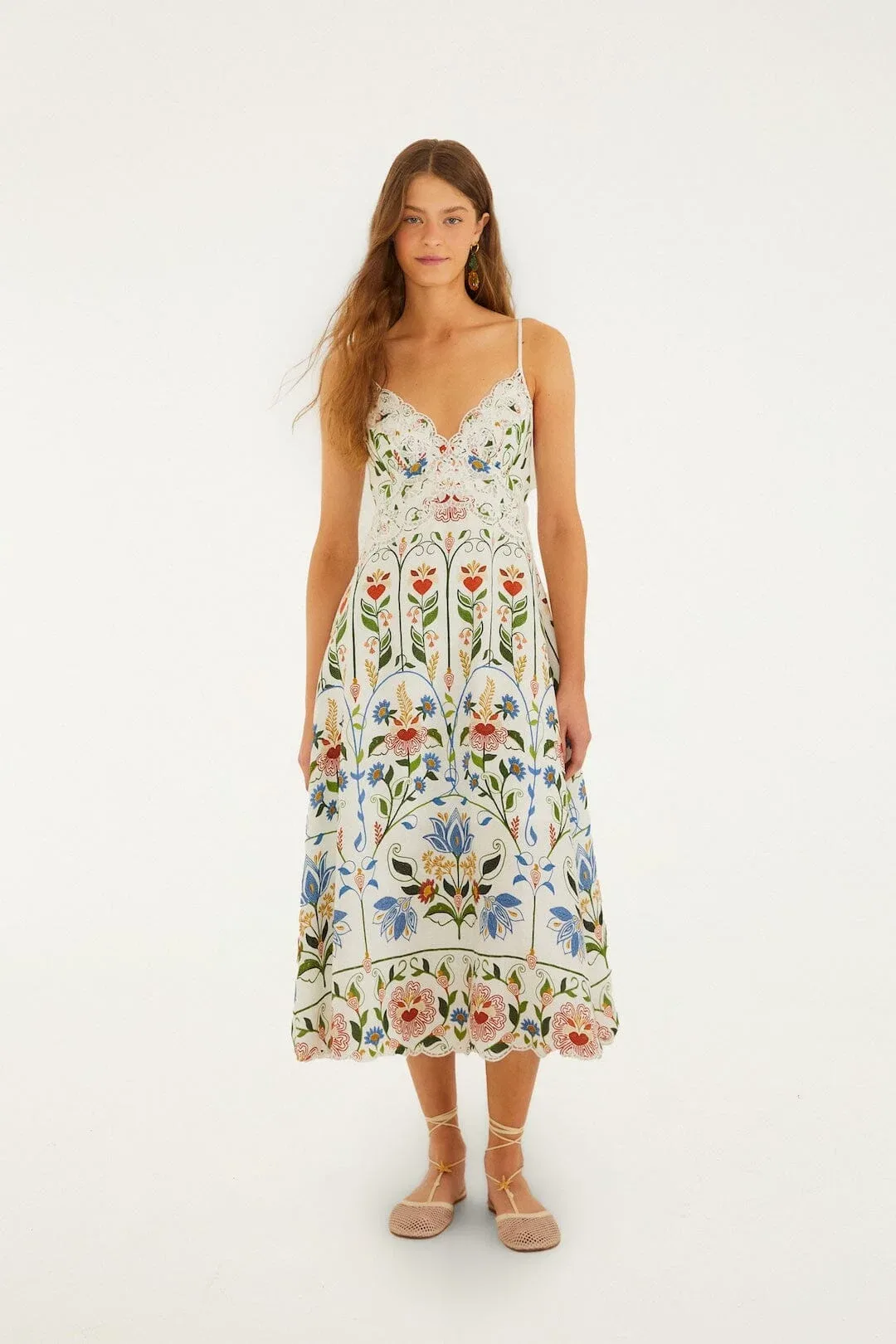 Stitched Garden Midi Dress