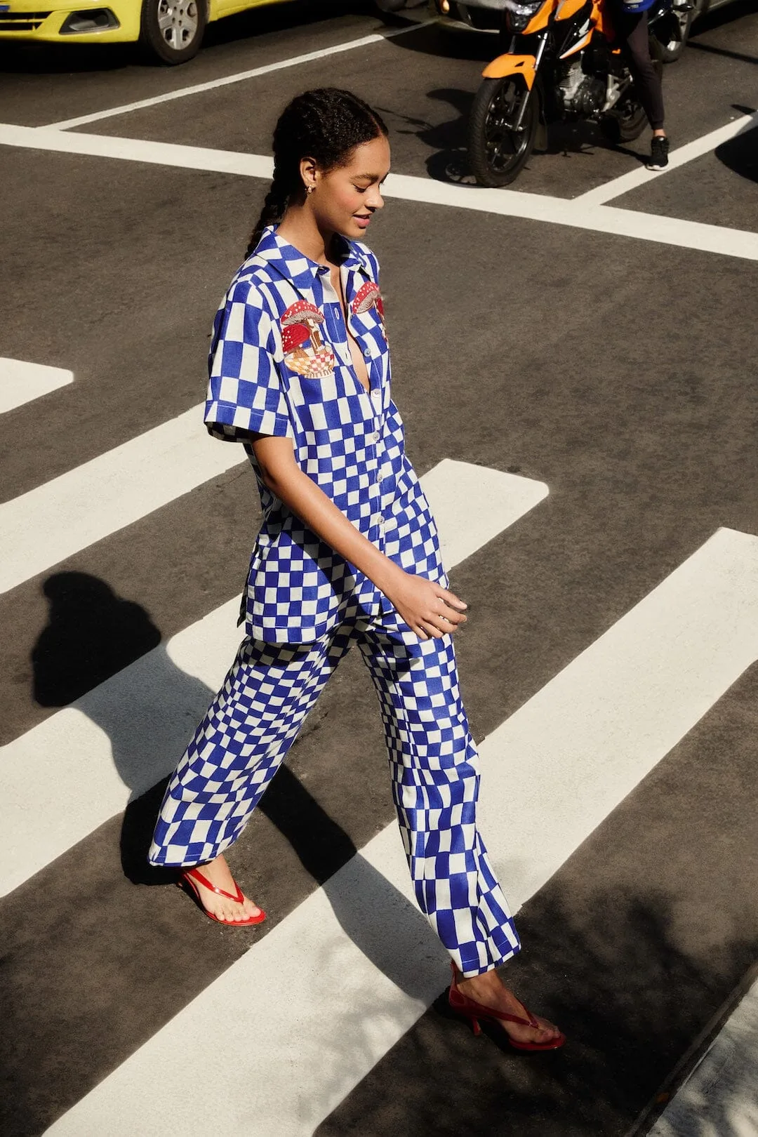 Dream Checkered Pants by FARM Rio