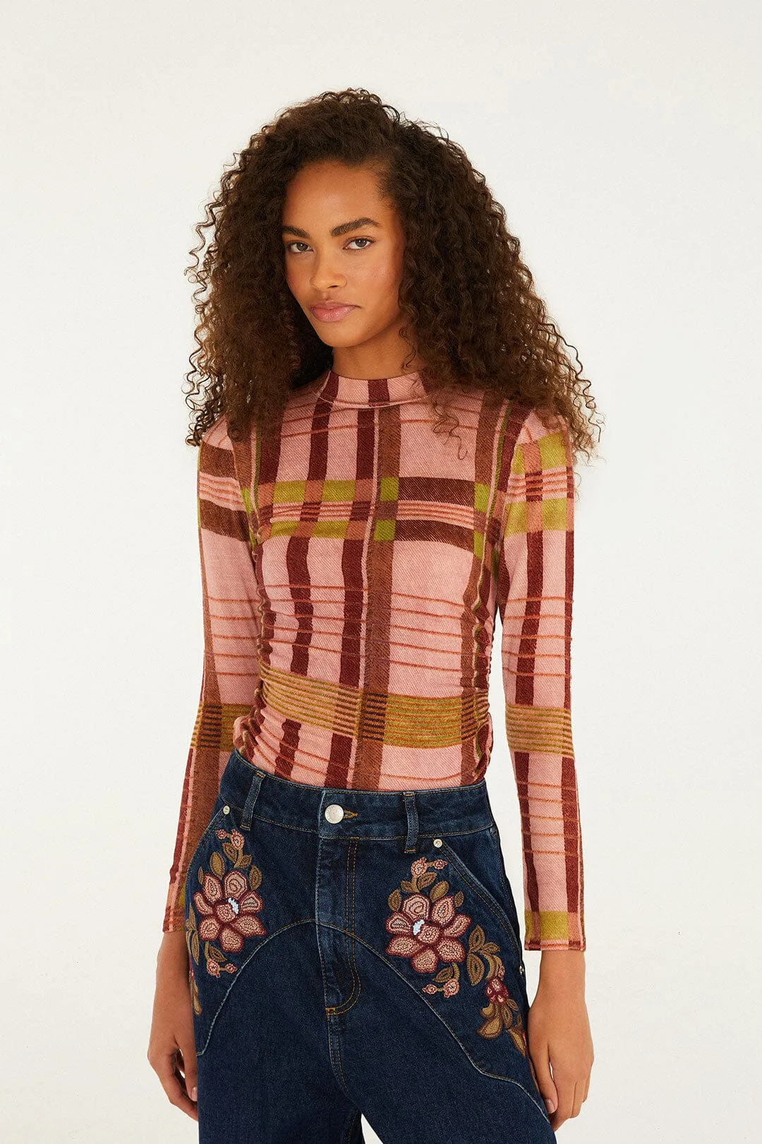 Thalita Long-Sleeve Knitted Top by FARM Rio