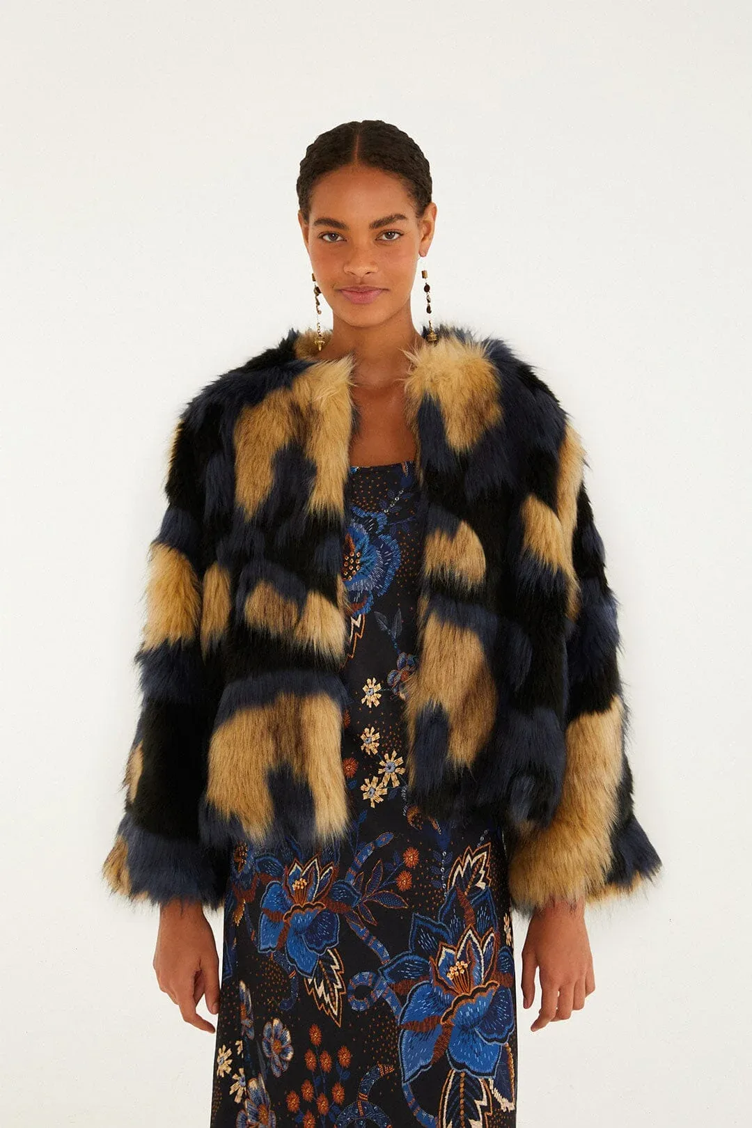 Faux Fur Coat by FARM Rio