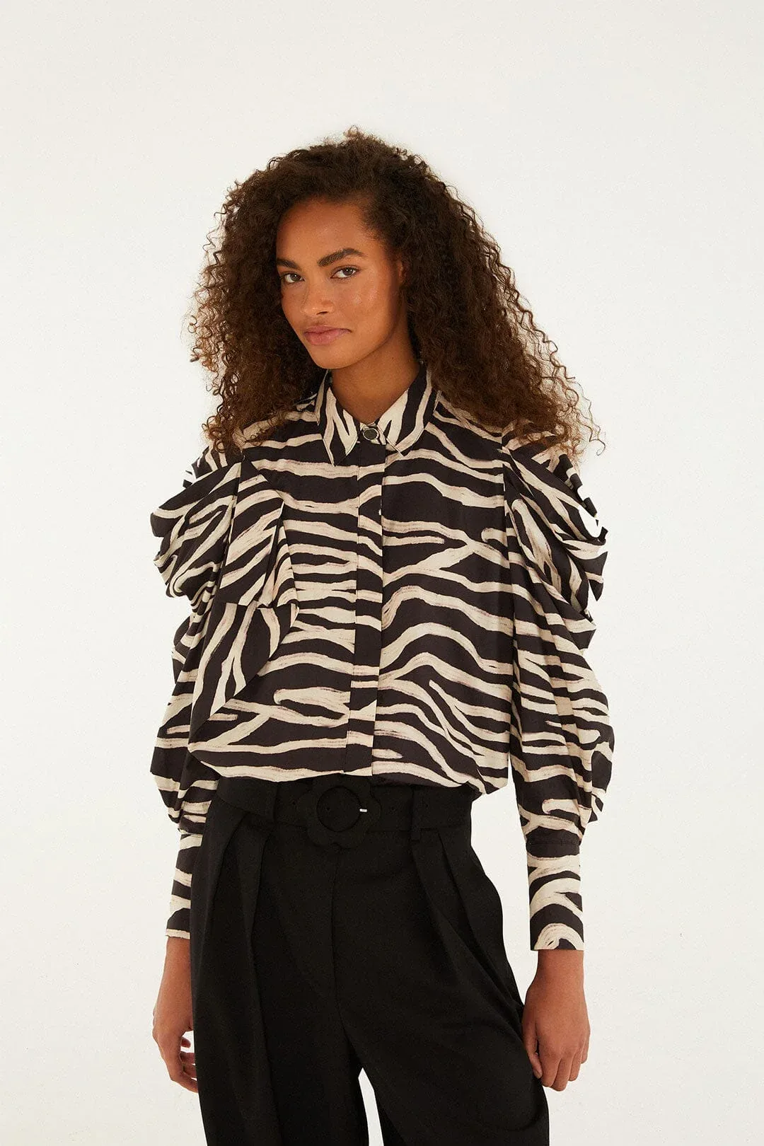 Tropical Zebra Shirt by FARM Rio