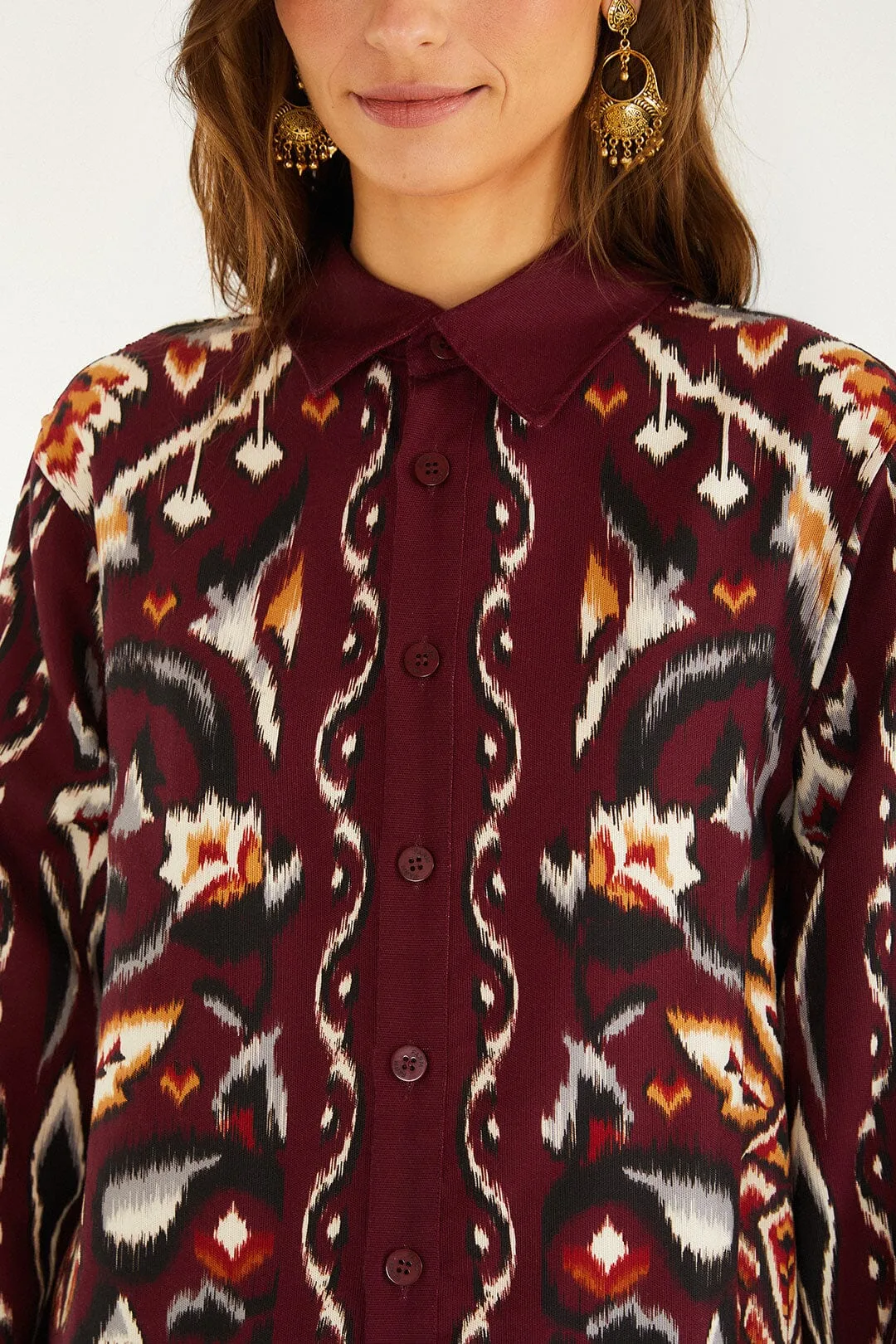 Ainika Pineapple Ikat Shirt by FARM Rio