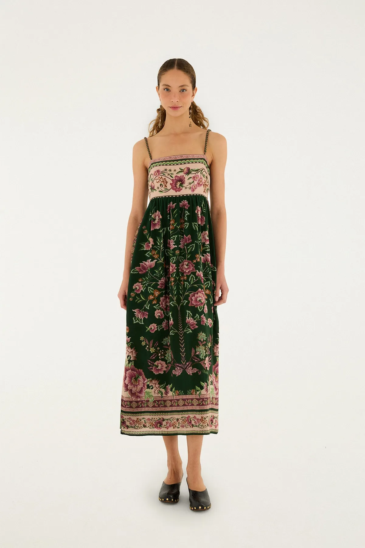Flowering Garden Tree Sleeveless Midi Dress by FARM Rio